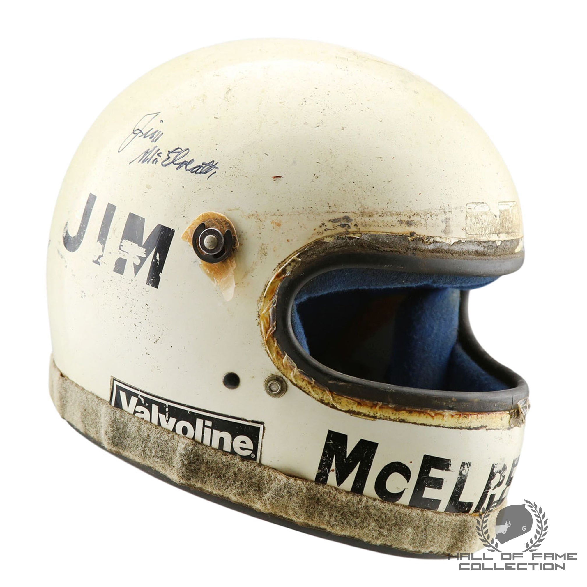 1979 Jim McElreath Race Used Fire Damaged Crashed / Pocono 2nd Place IndyCar Helmet