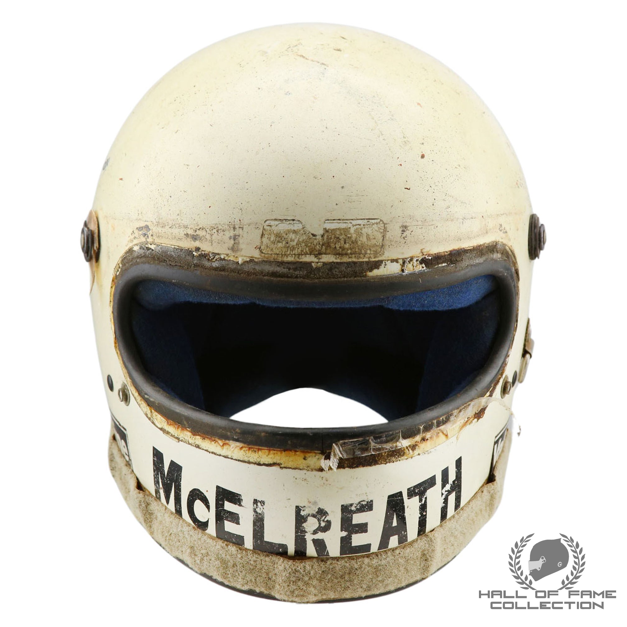 1979 Jim McElreath Race Used Fire Damaged Crashed / Pocono 2nd Place IndyCar Helmet