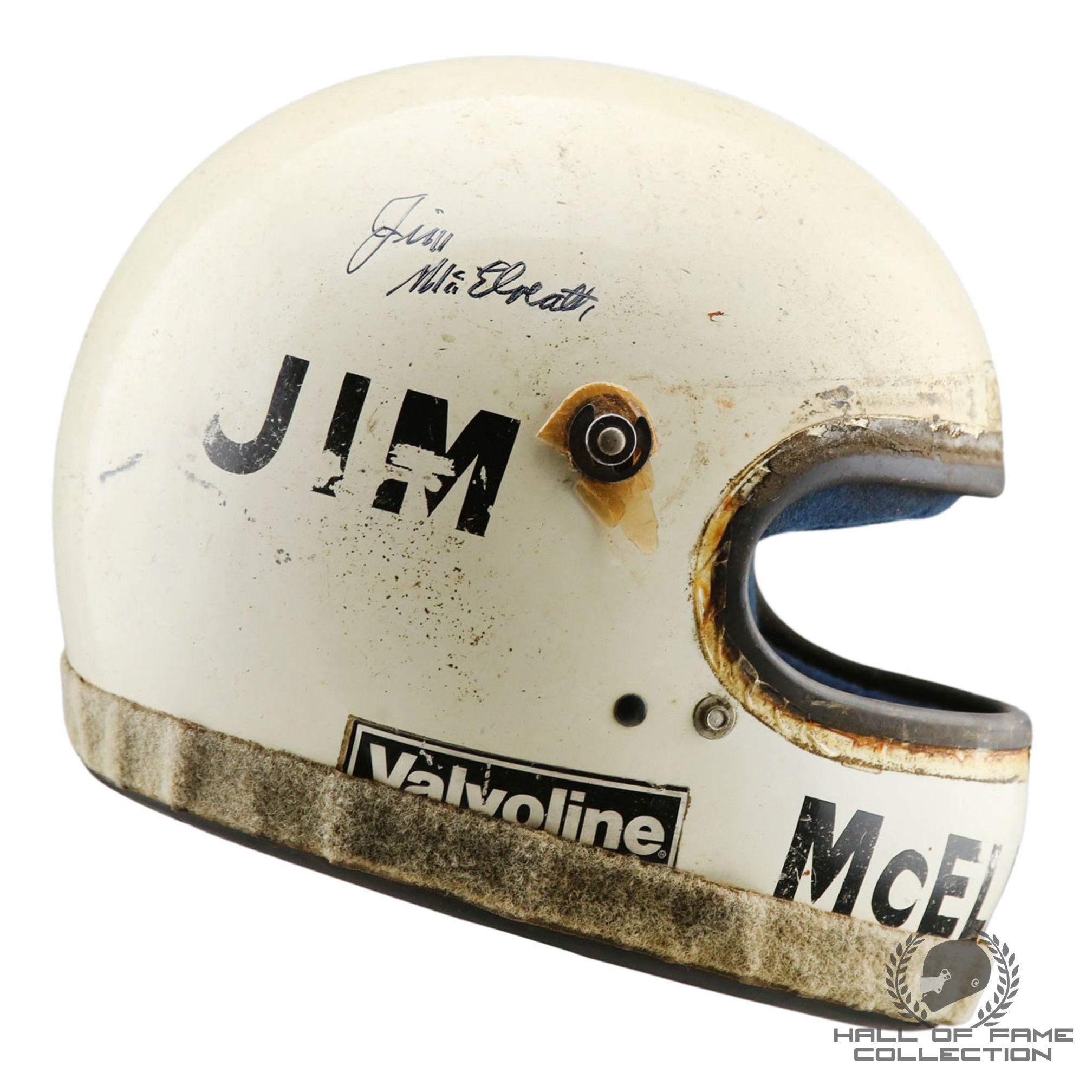 1979 Jim McElreath Race Used Fire Damaged Crashed / Pocono 2nd Place IndyCar Helmet