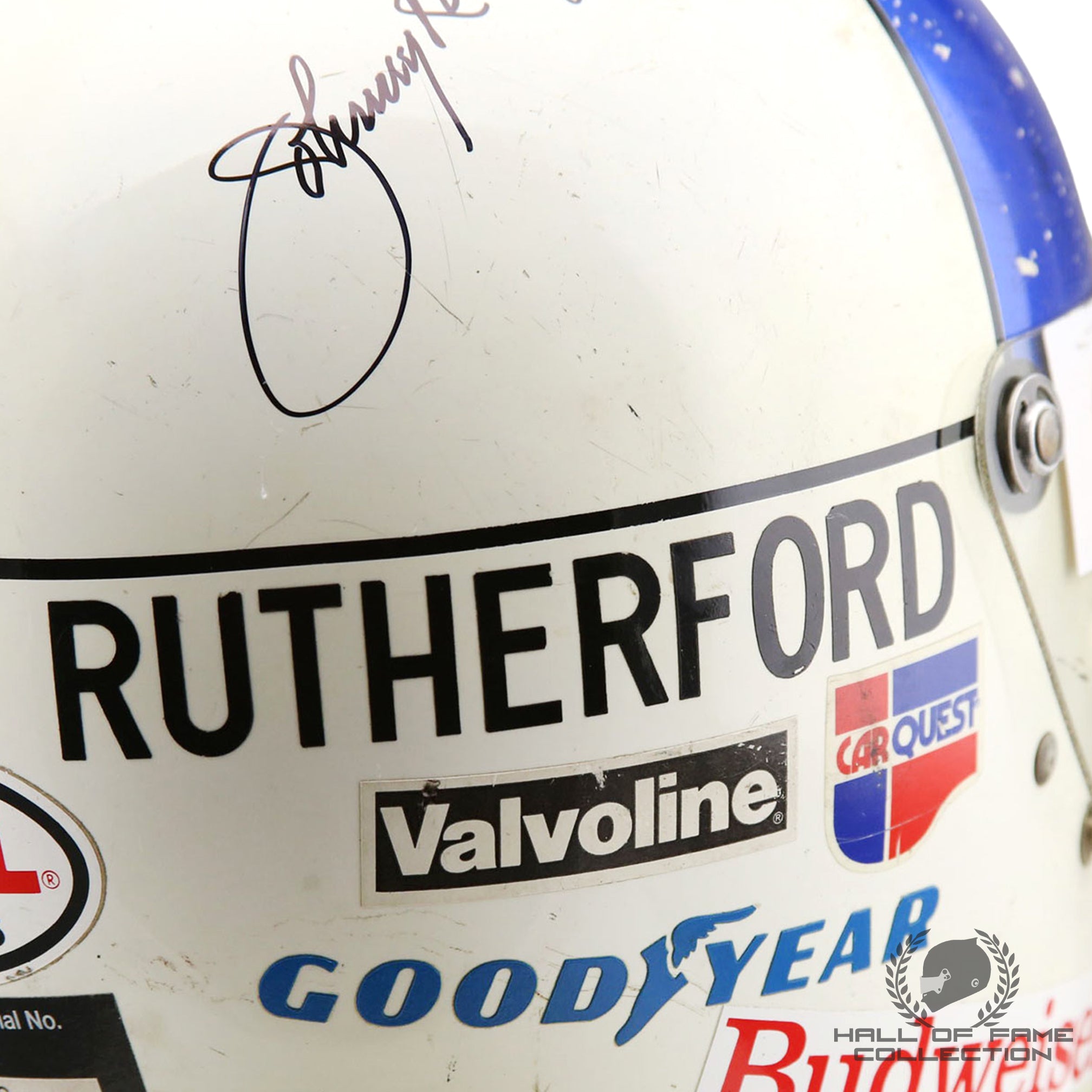 1978/79 Johnny Rutherford Signed Race Used McLaren Indy 500 Helmet