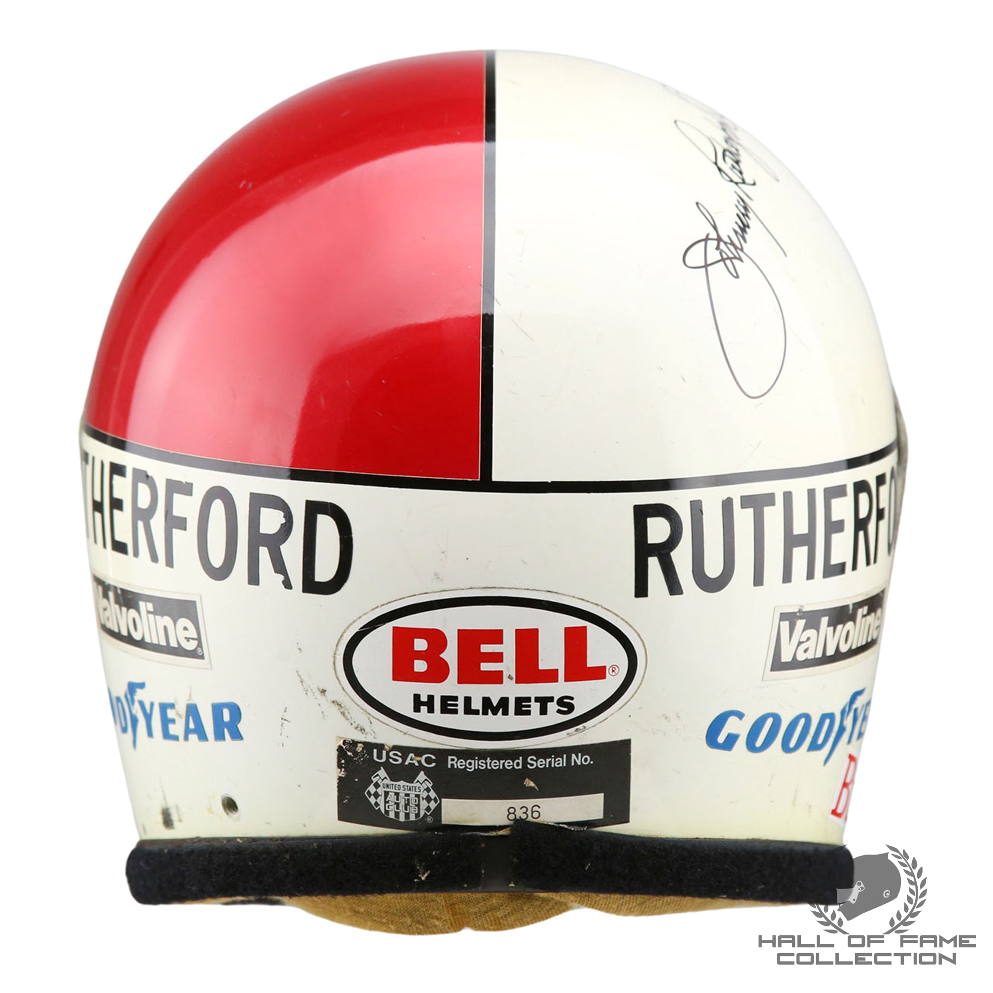 1978/79 Johnny Rutherford Signed Race Used McLaren Indy 500 Helmet