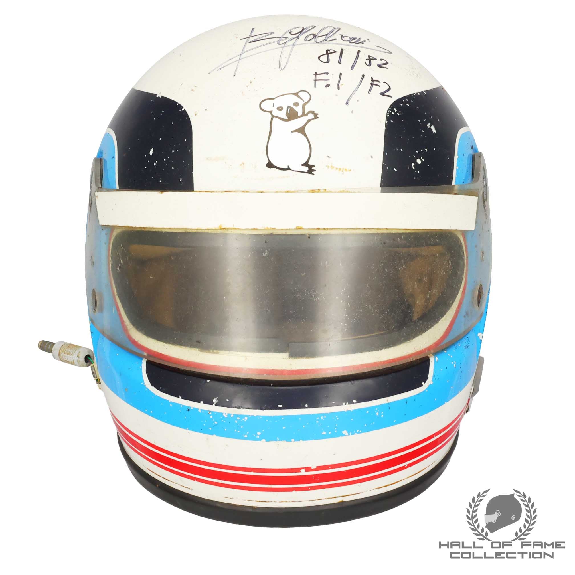 1981/82 Beppe Gabbiani Signed Bell XFM-1 Osella F1 / F2 Helmet