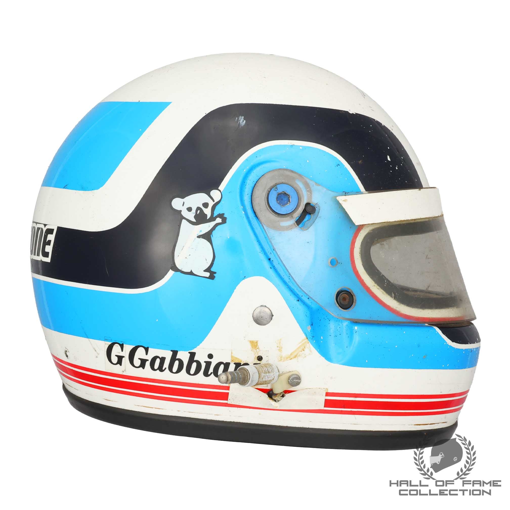 1981/82 Beppe Gabbiani Signed Bell XFM-1 Osella F1 / F2 Helmet