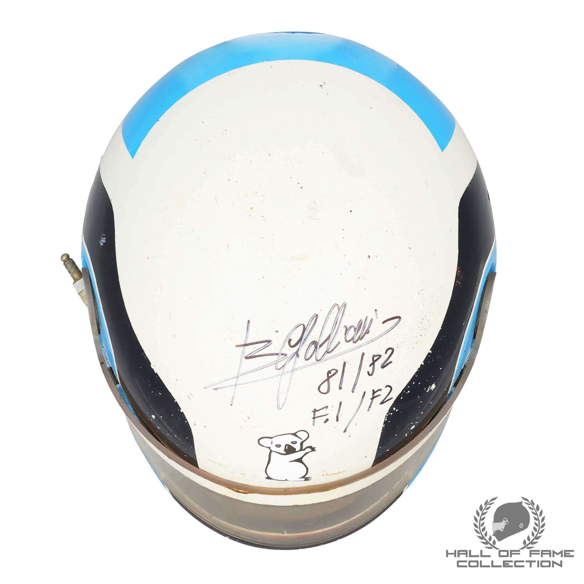 1981/82 Beppe Gabbiani Signed Bell XFM-1 Osella F1 / F2 Helmet