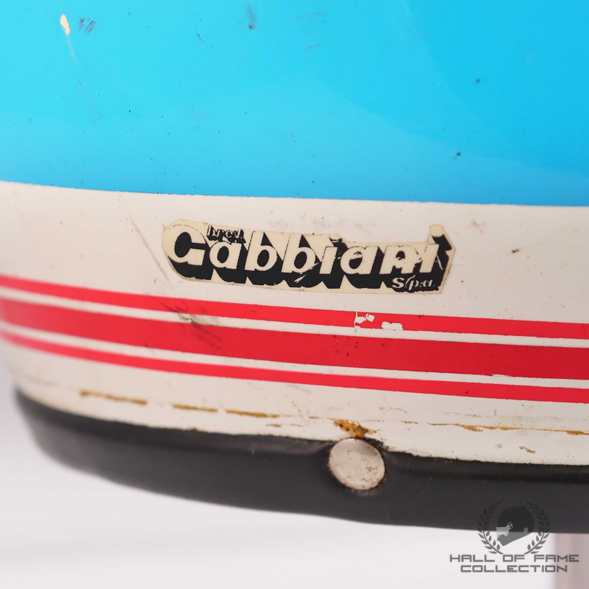 1981/82 Beppe Gabbiani Signed Bell XFM-1 Osella F1 / F2 Helmet