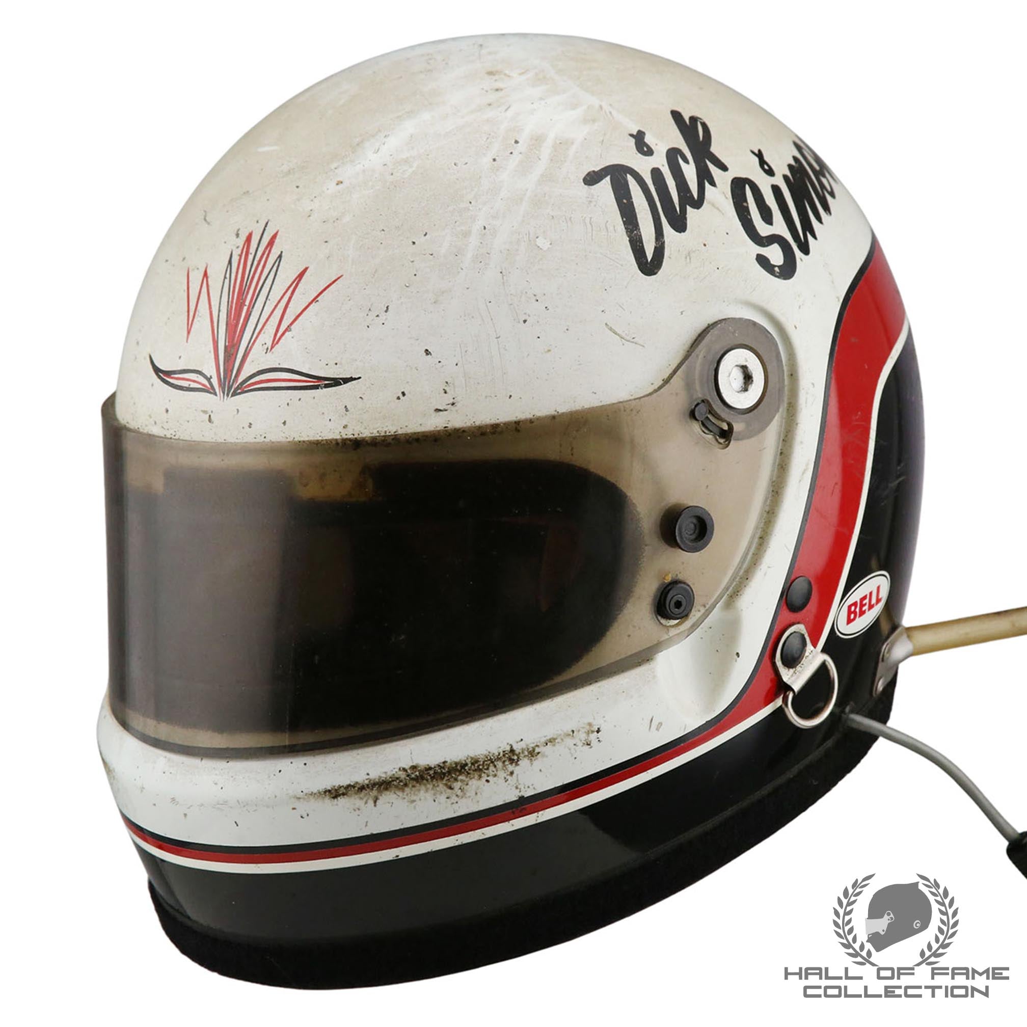 1982 Dick Simon Race Used Leader Card Racing IndyCar Helmet