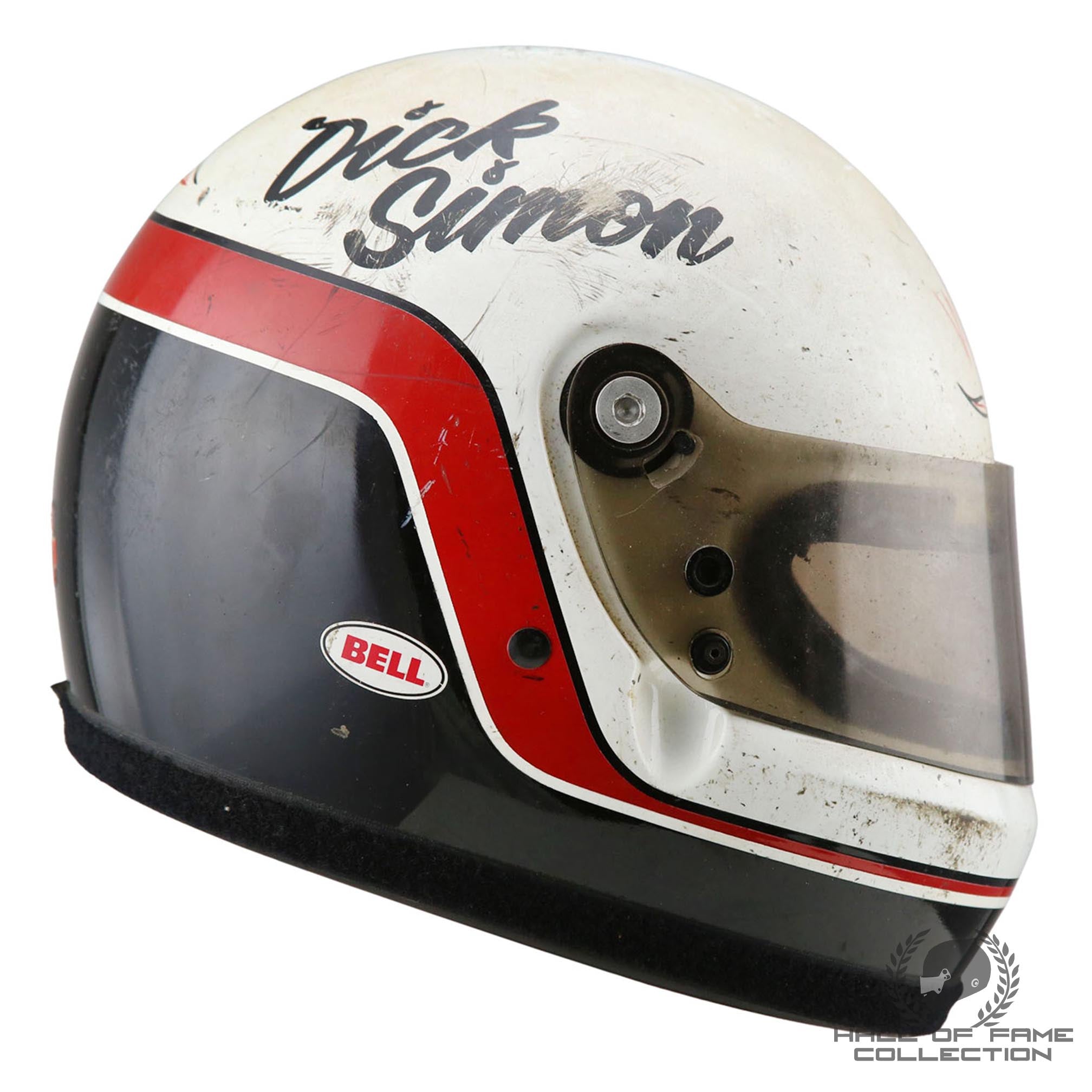 1982 Dick Simon Race Used Leader Card Racing IndyCar Helmet
