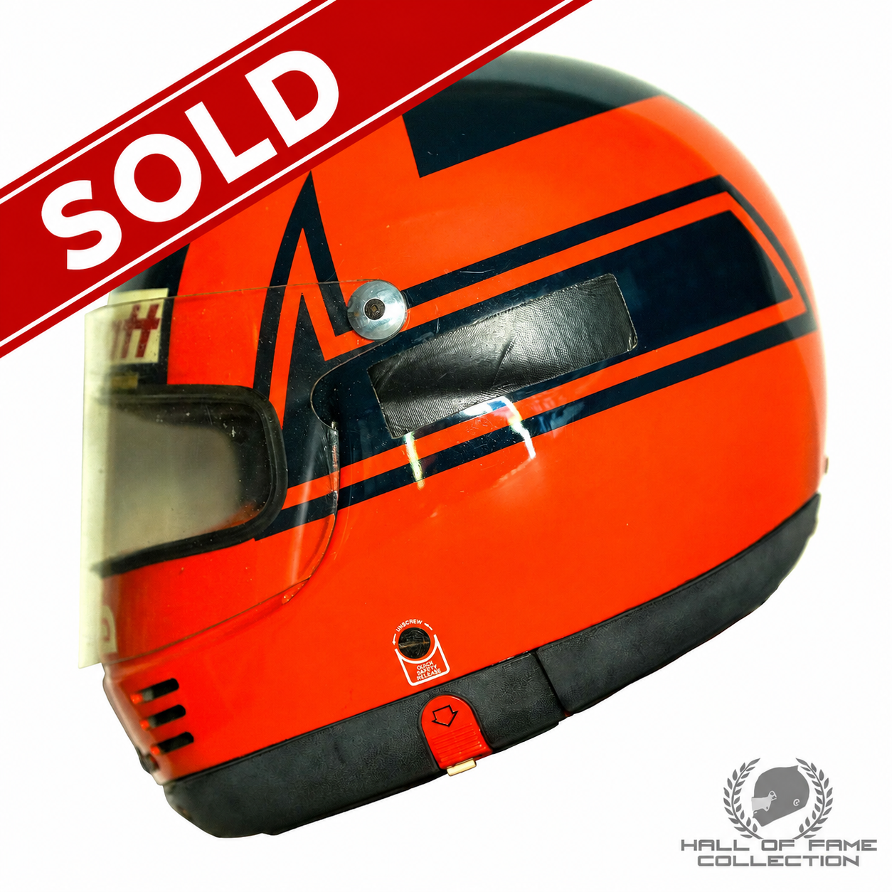 1982 Gilles Villeneuve Last Podium/Race San Marino GP Race Used Scuderia Ferrari F1 Helmet