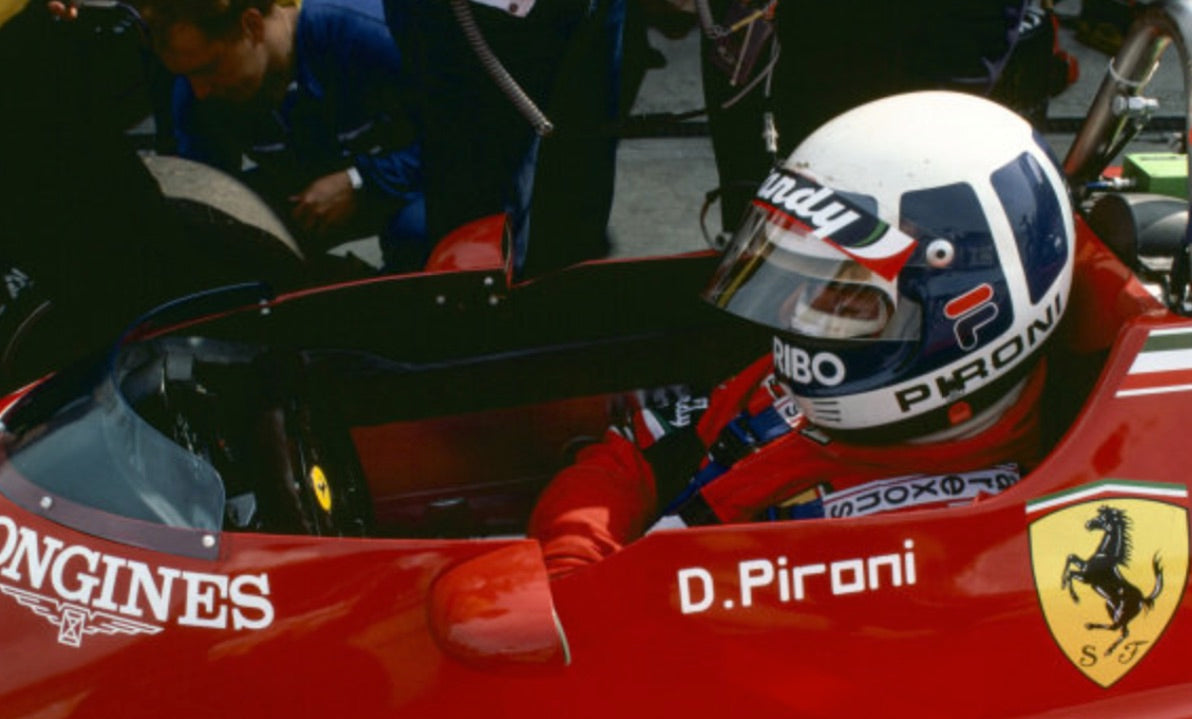 1982 Didier Pironi Replica GPA Scuderia Ferrari F1 Helmet