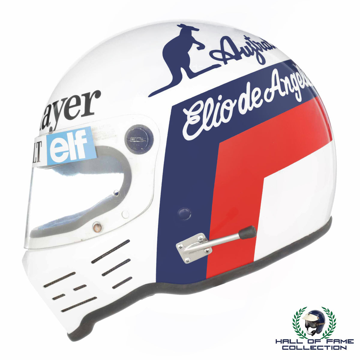 elio motorcycle helmet 1984 De Angelis John Player Team Lotus Replica F1 20