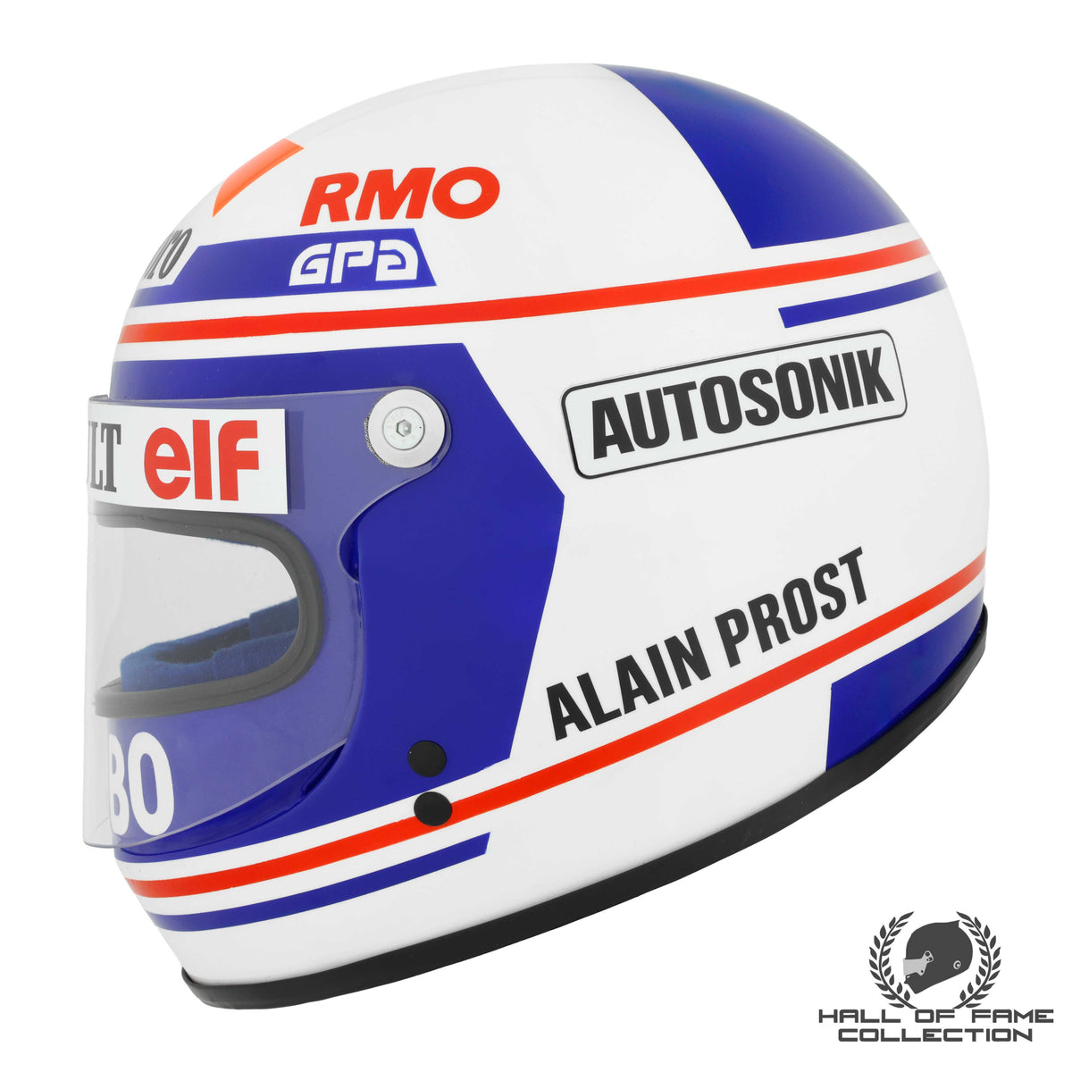1983 Alain Prost Replica GPA Equipe Renault Elf F1 Helmet