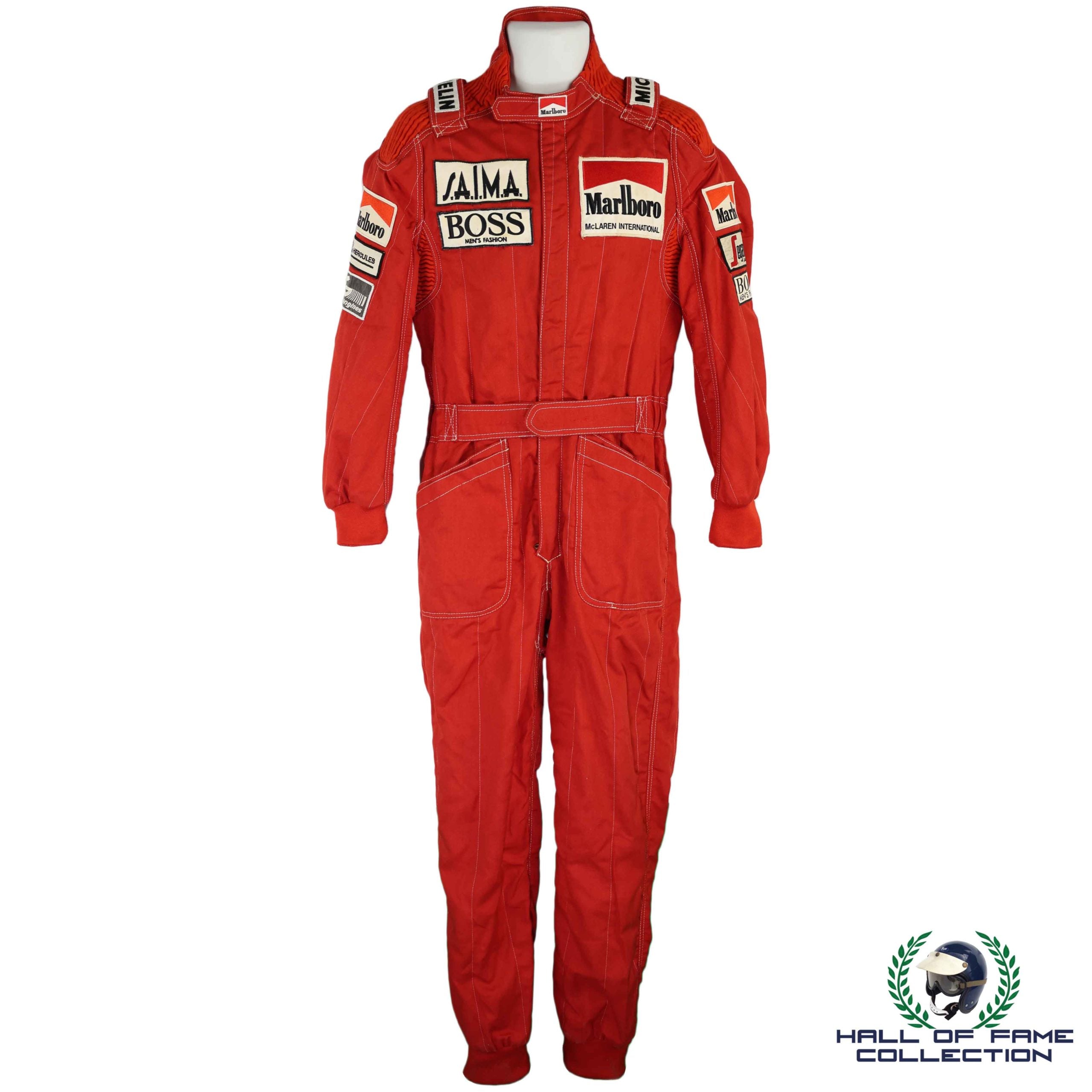 1984 Niki Lauda World Championship Winning Season Used Marlboro McLaren  F1 Suit