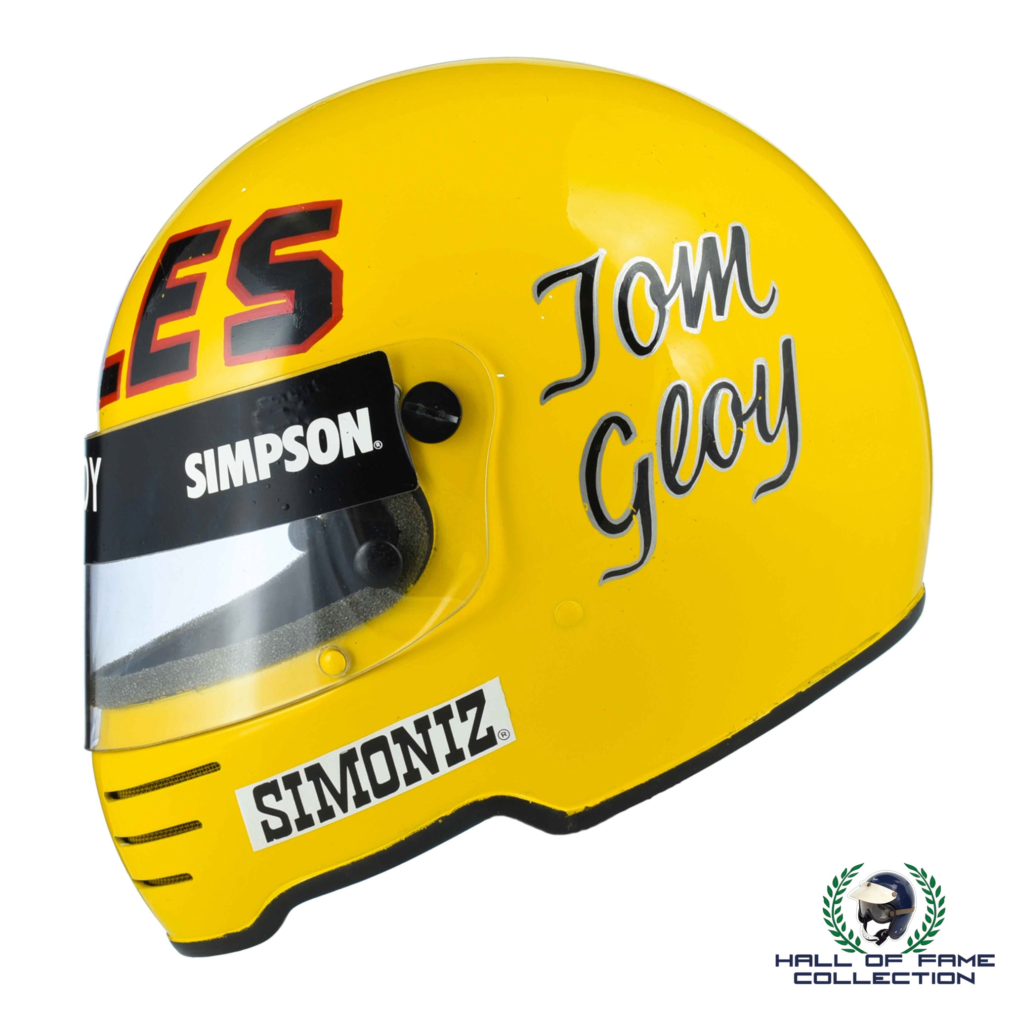 1984 Tom Gloy Signed Original Gallas Racing Simpson 62 Indy 500 Helmet