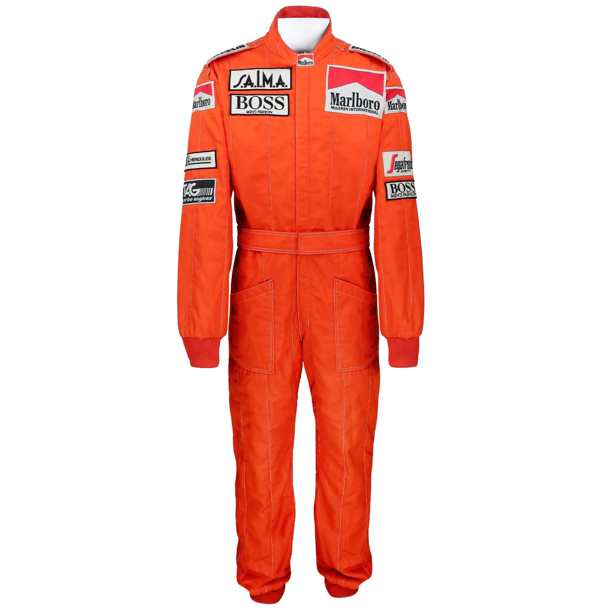 1984 Alain Prost Race Worn McLaren F1 Suit