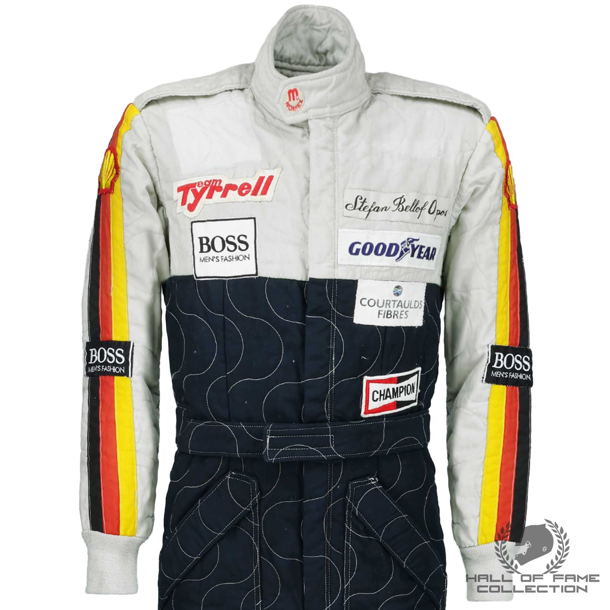 1984 Stefan Bellof "1st F1 Race" Brazilian GP Race Used Tyrrell Racing F1 Suit