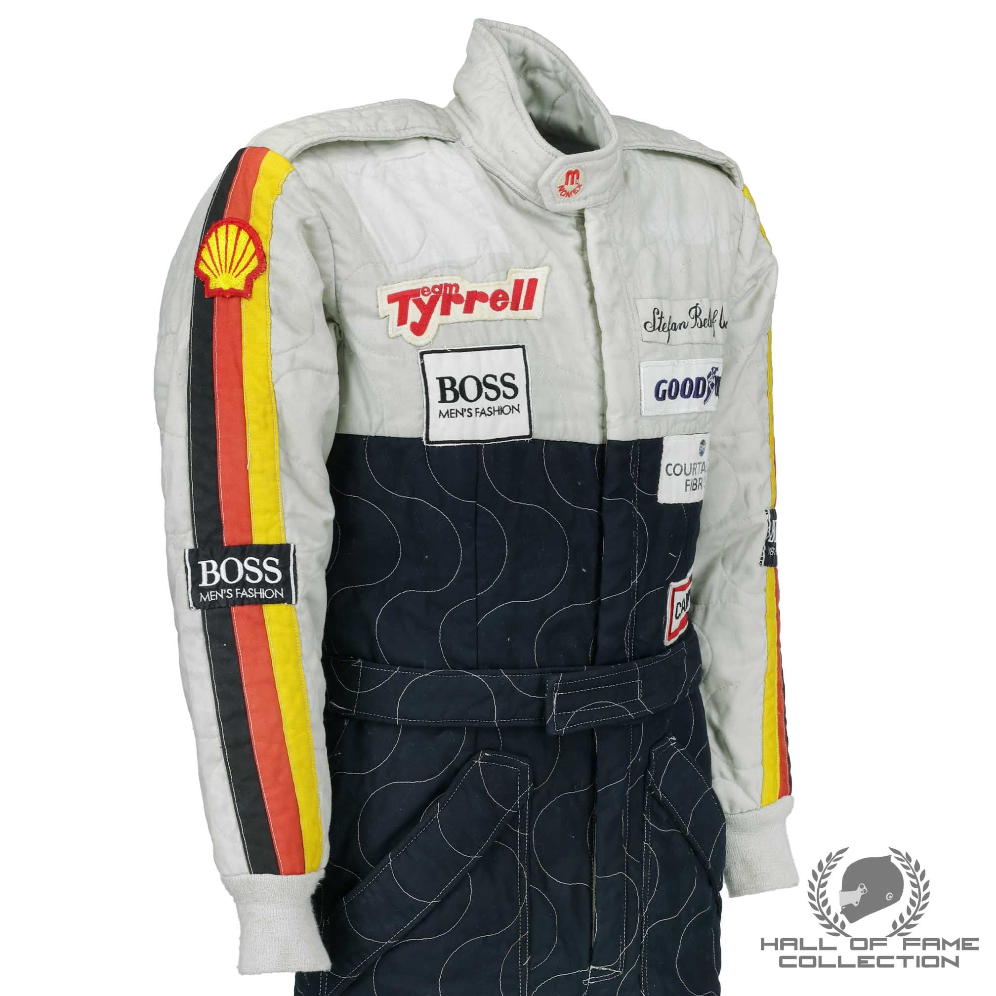 1984 Stefan Bellof "1st F1 Race" Brazilian GP Race Used Tyrrell Racing F1 Suit
