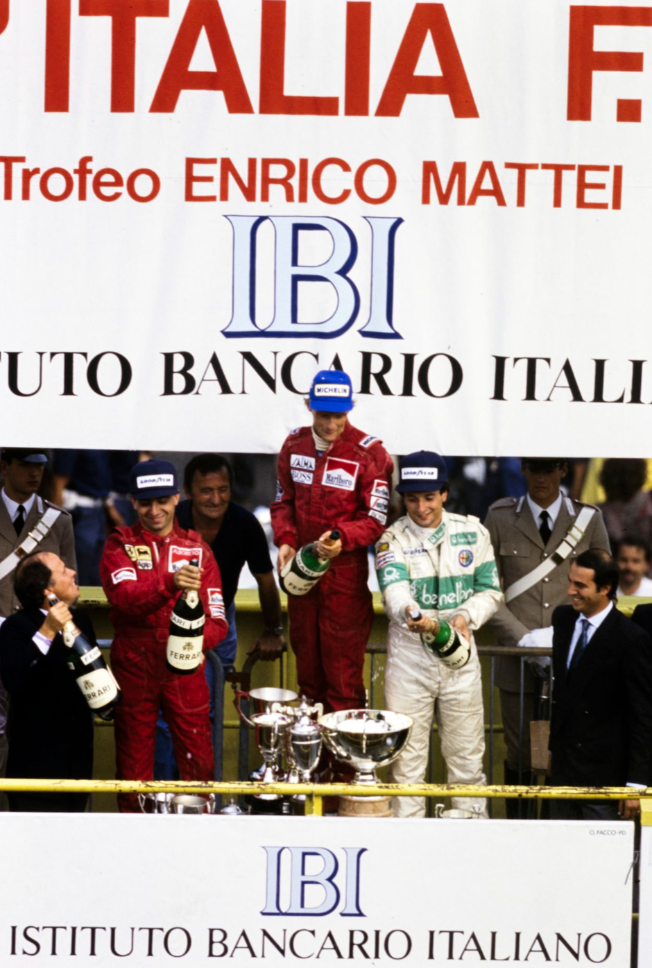 1984 Riccardo Patrese 3rd Place Italian GP Il Presidente Della Repubblica F1 Trophy