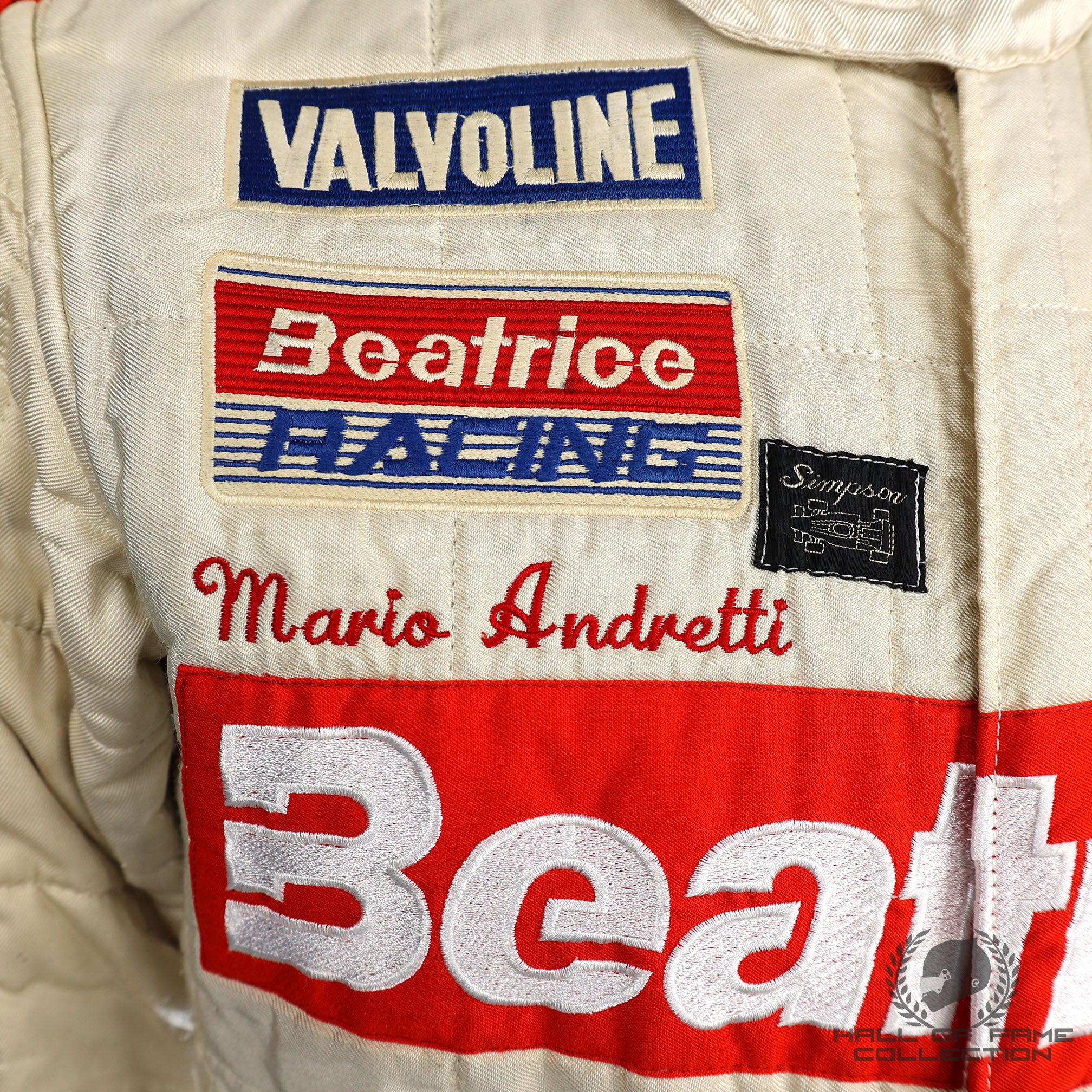 1985 Mario Andretti Signed Race Used Newman Haas Racing IndyCar Suit