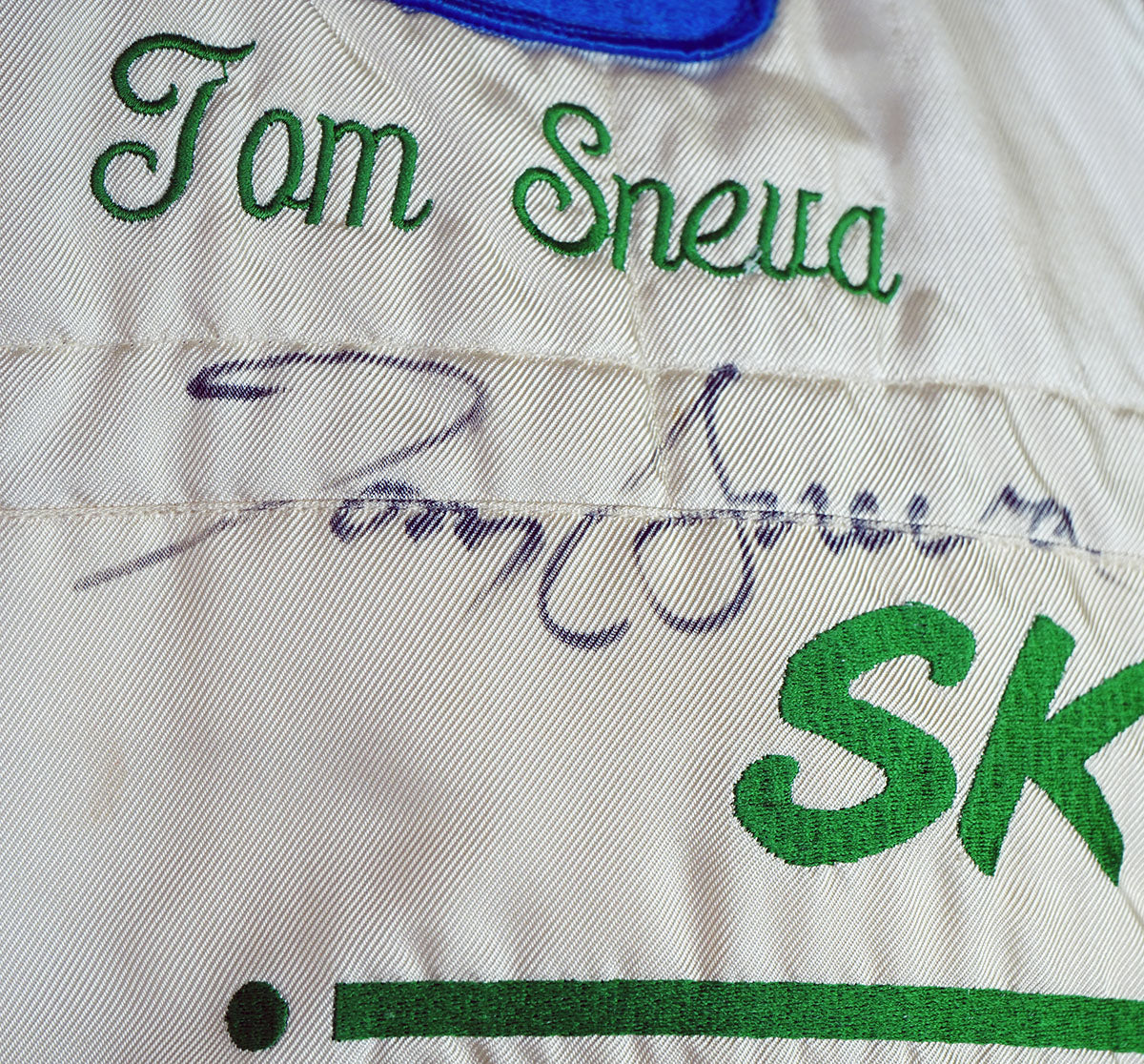 1985 Tom Sneva Signed Race Used Skoal Bandit AAR Bell IndyCar Suit