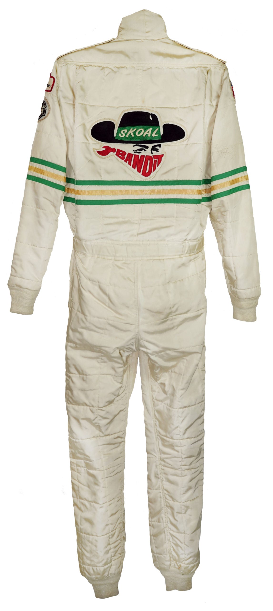 1985 Tom Sneva Signed Race Used Skoal Bandit AAR Bell IndyCar Suit