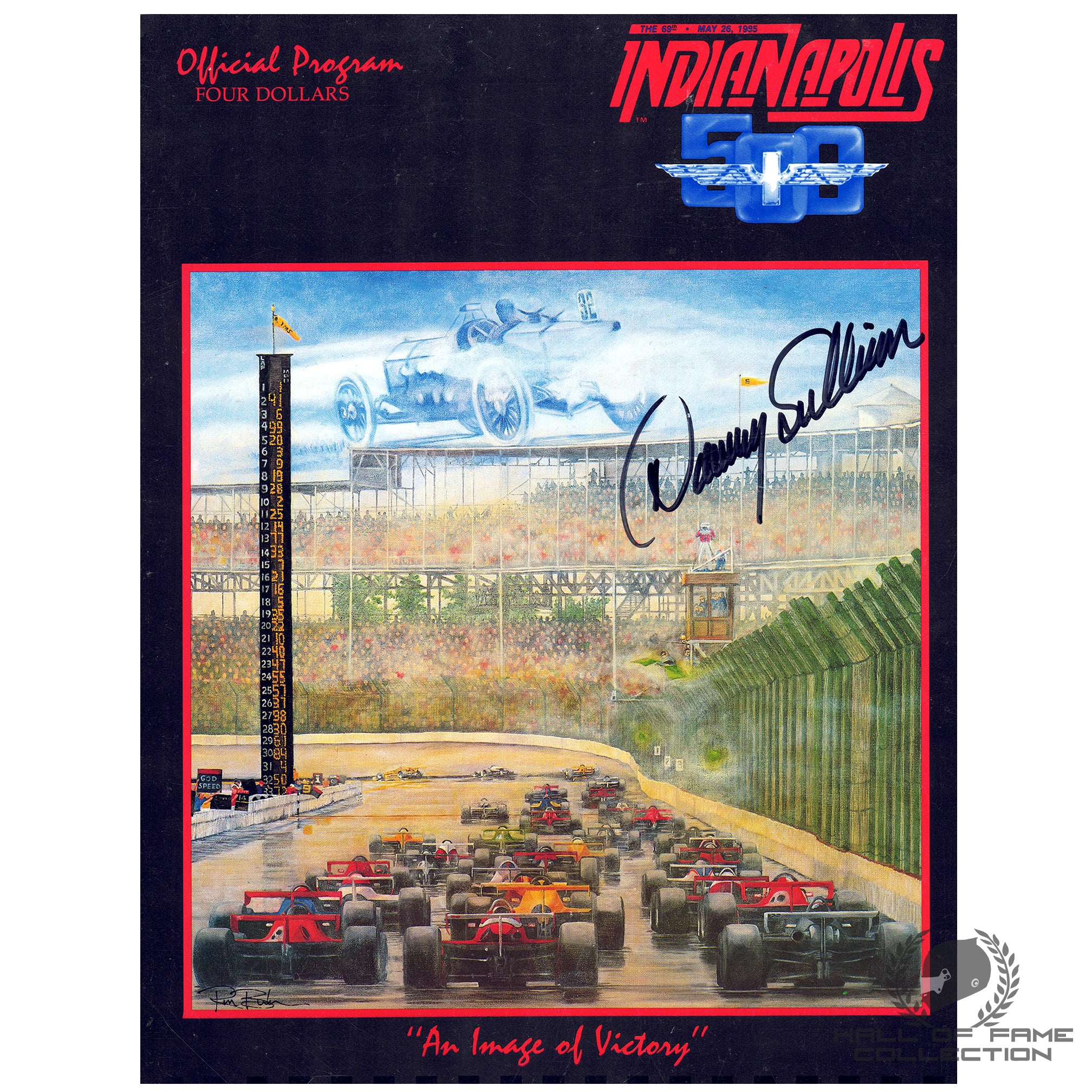 1985 Indianapolis 500 Original Program Signed By Winner Danny Sullivan