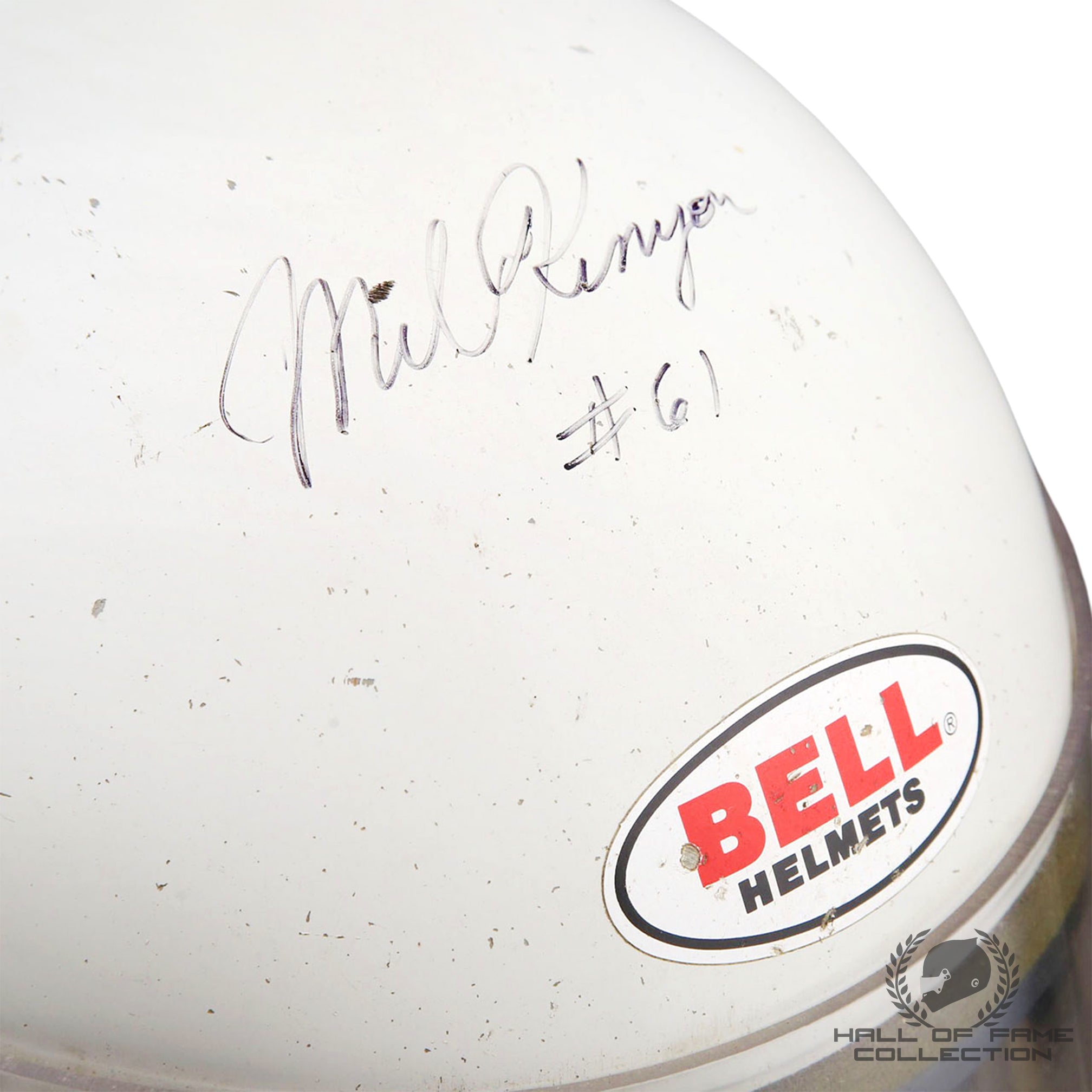 1985 Mel Kenyon Signed Race Used 7th National Midget Championship Bell XFM-1 Helmet