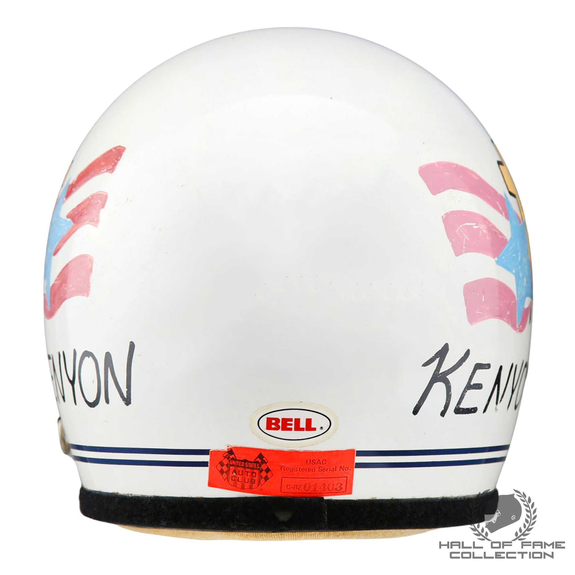 1985 Mel Kenyon Signed Race Used 7th National Midget Championship Bell XFM-1 Helmet