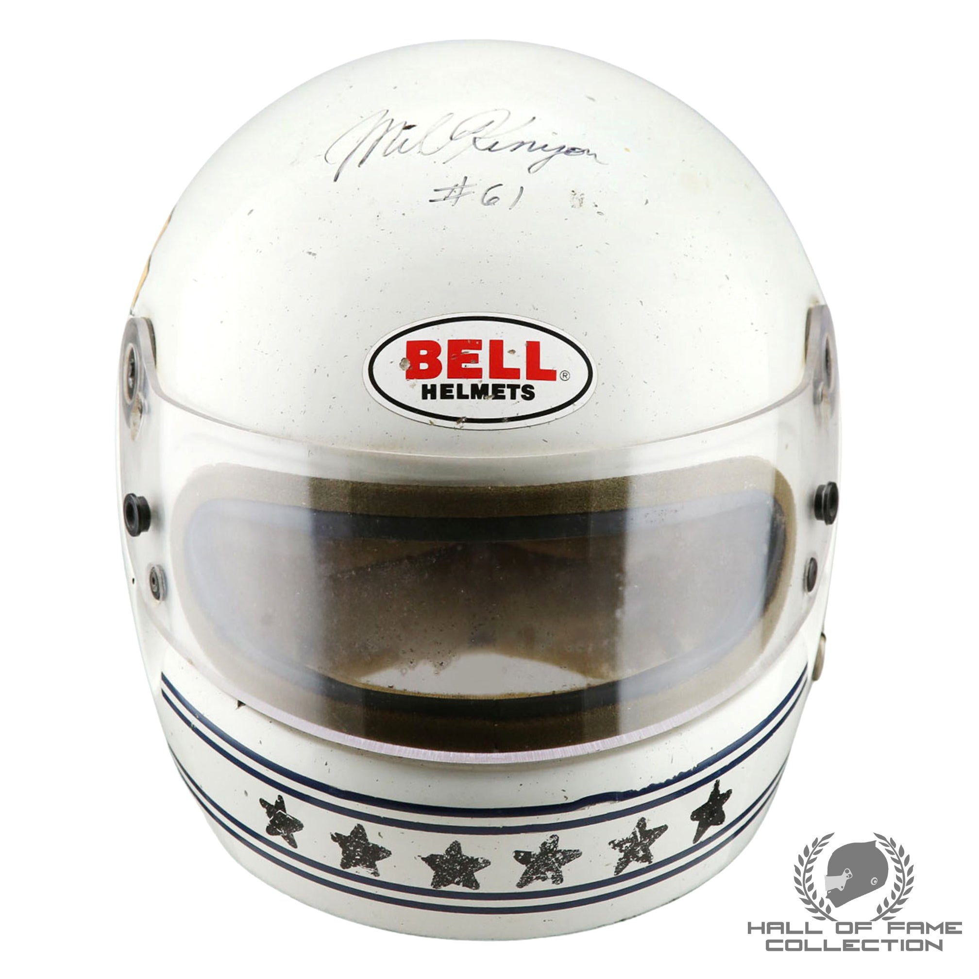 1985 Mel Kenyon Signed Race Used 7th National Midget Championship Bell XFM-1 Helmet