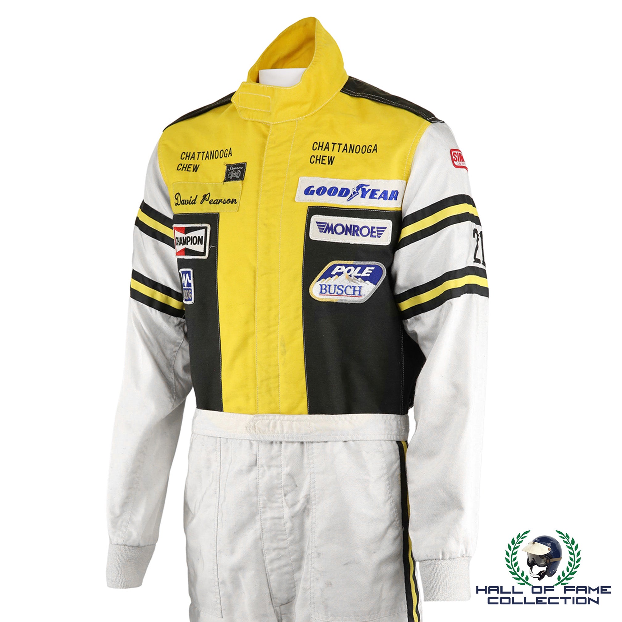 1985 David Pearson Race Used Pearson Racing Winston Cup Nascar Suit With Driving Shoes