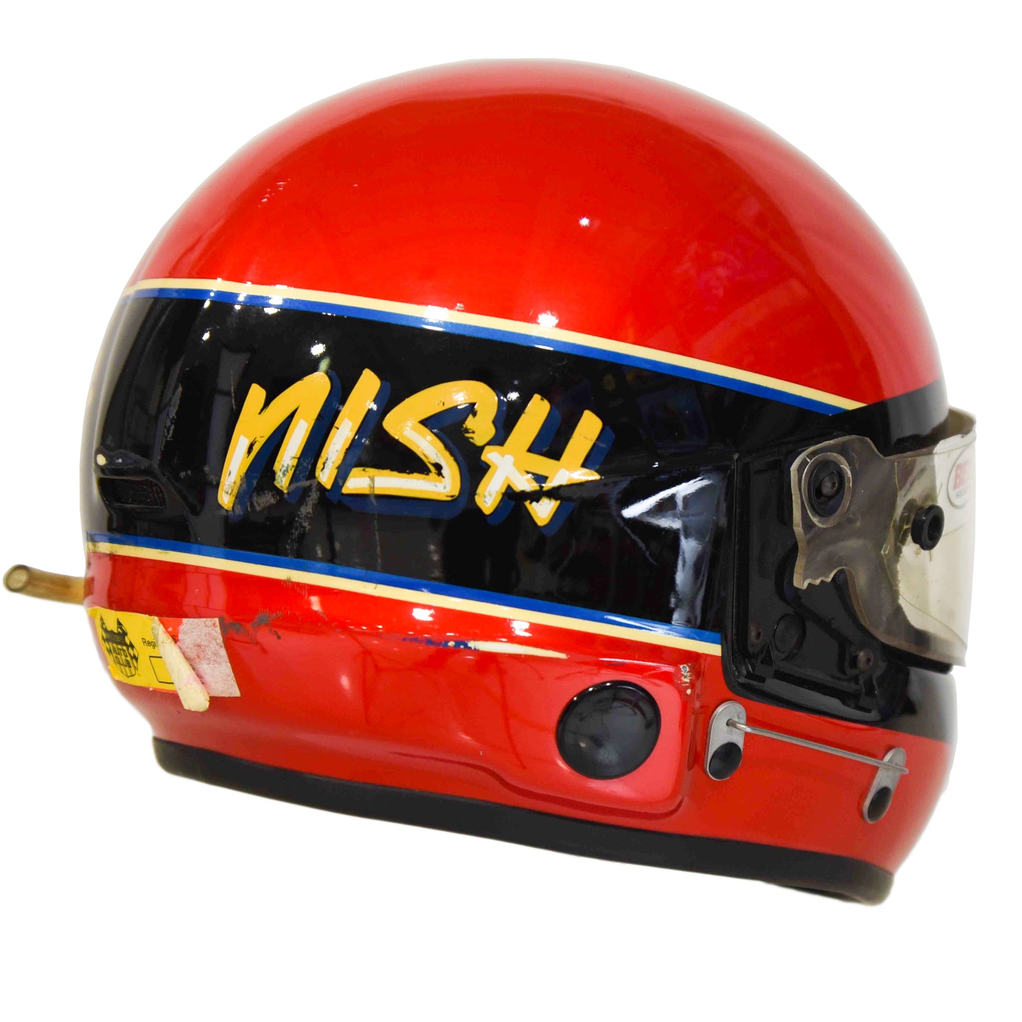 1985 Mike Nish Race Worn Very Rare Bell Indy 500 / IndyCar Helmet