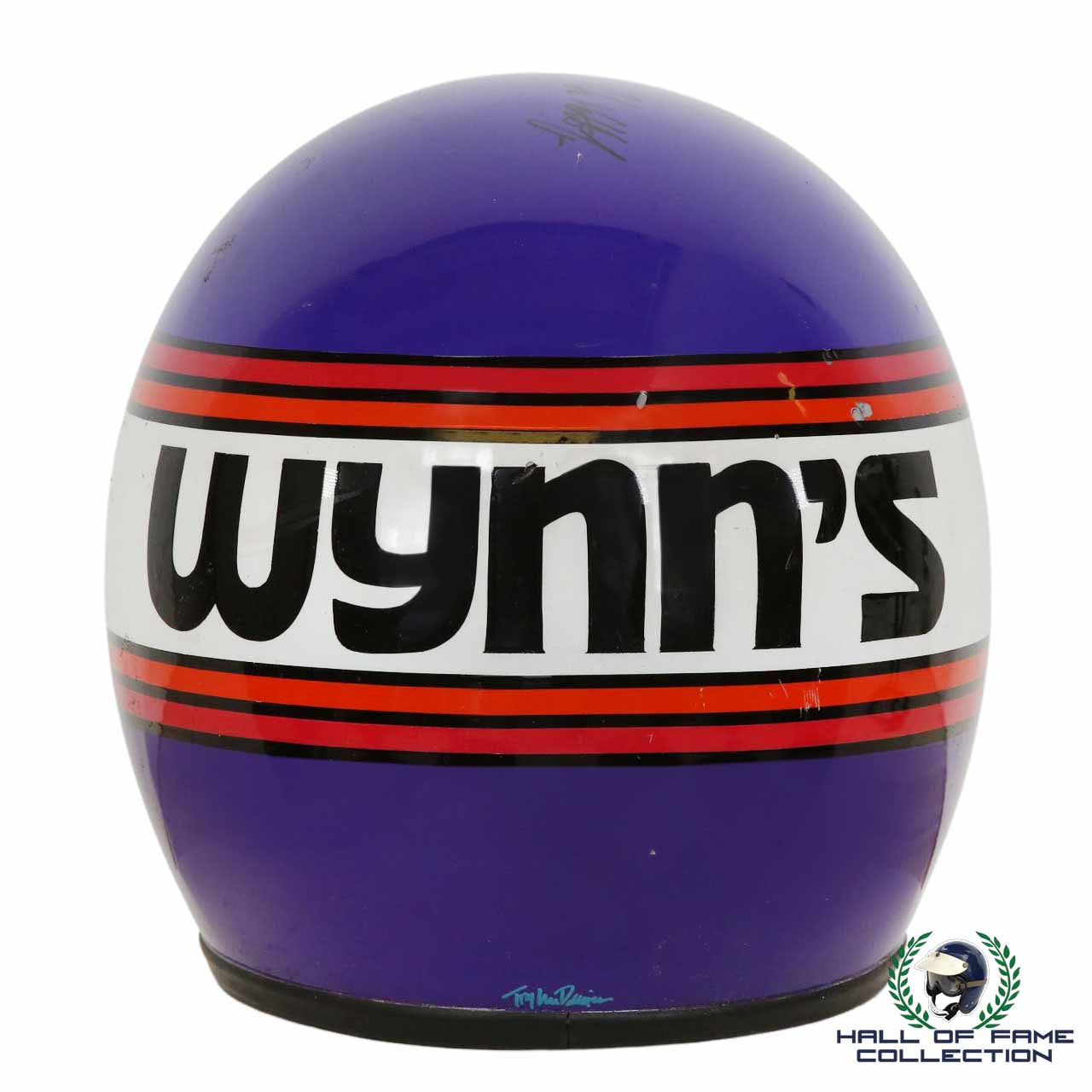 1986 Paul Newman Signed Team Hotchkis Wynn's Porsche 962 HSR Daytona GTP Helmet