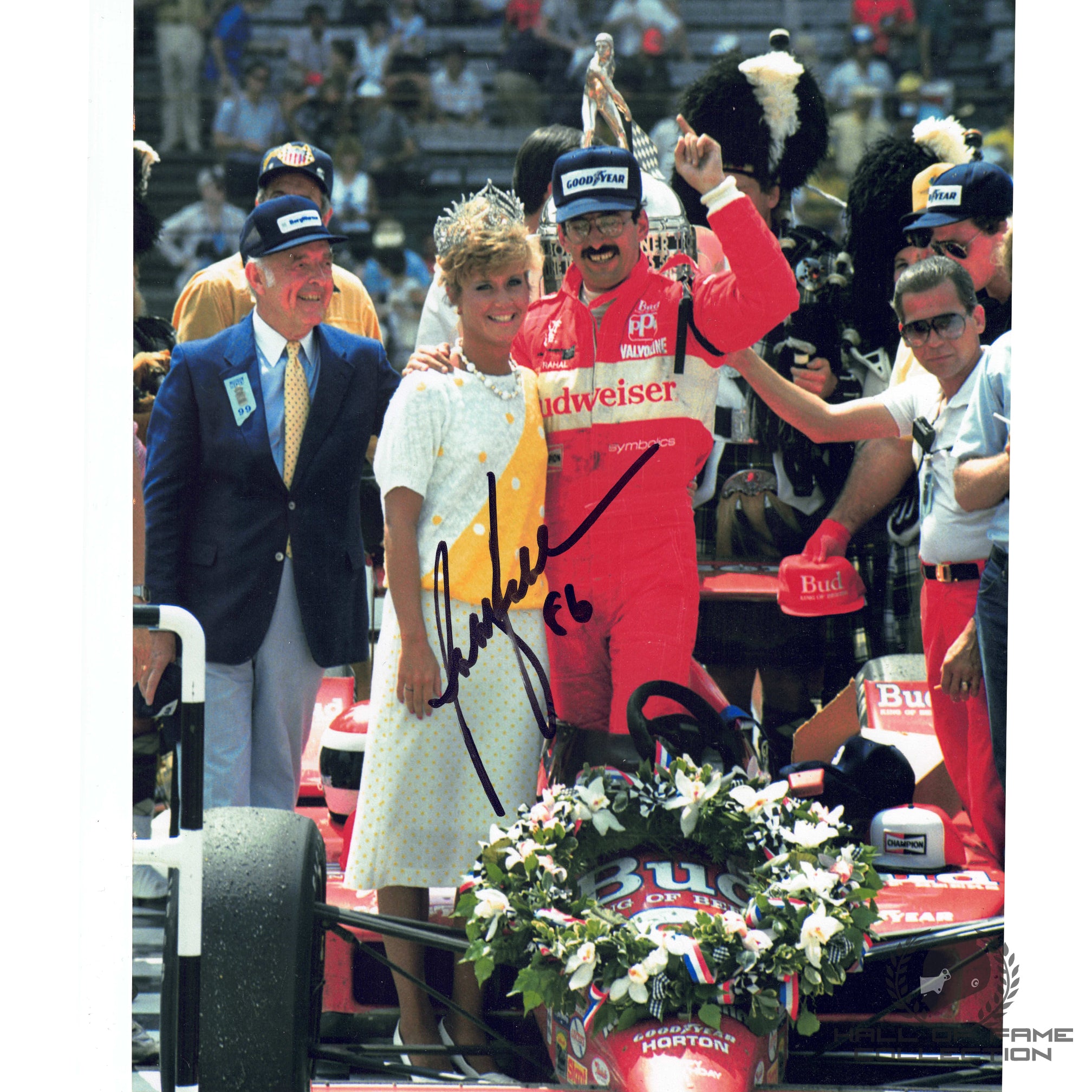 1986 Bobby Rahal Signed Indy 500 Win 8x10 Photo