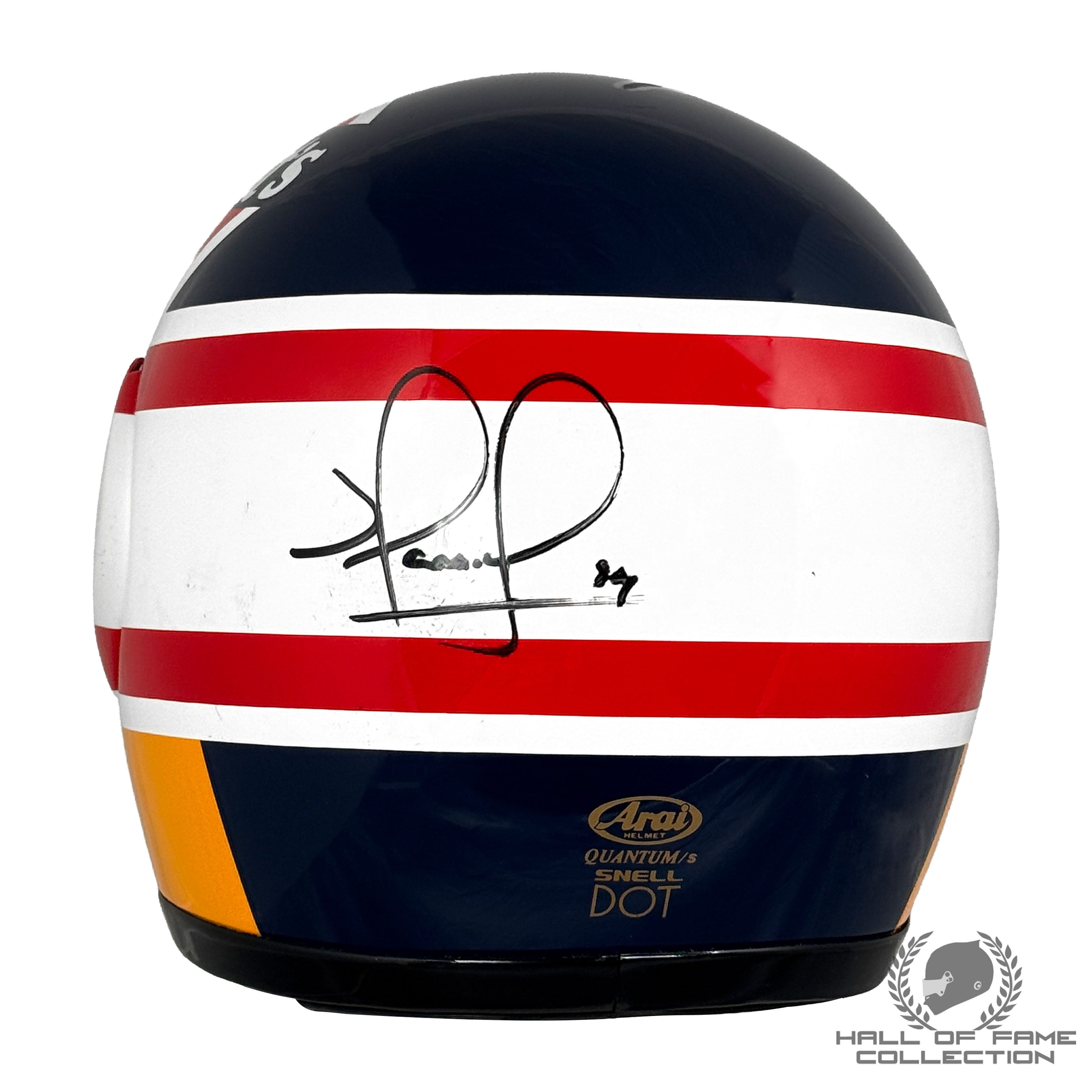 1992 Nigel Mansell Signed Quantum Factory Arai Motorcycle Helmet