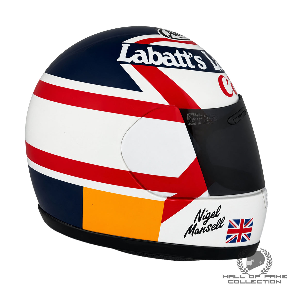 1992 Nigel Mansell Signed Quantum Factory Arai Motorcycle Helmet