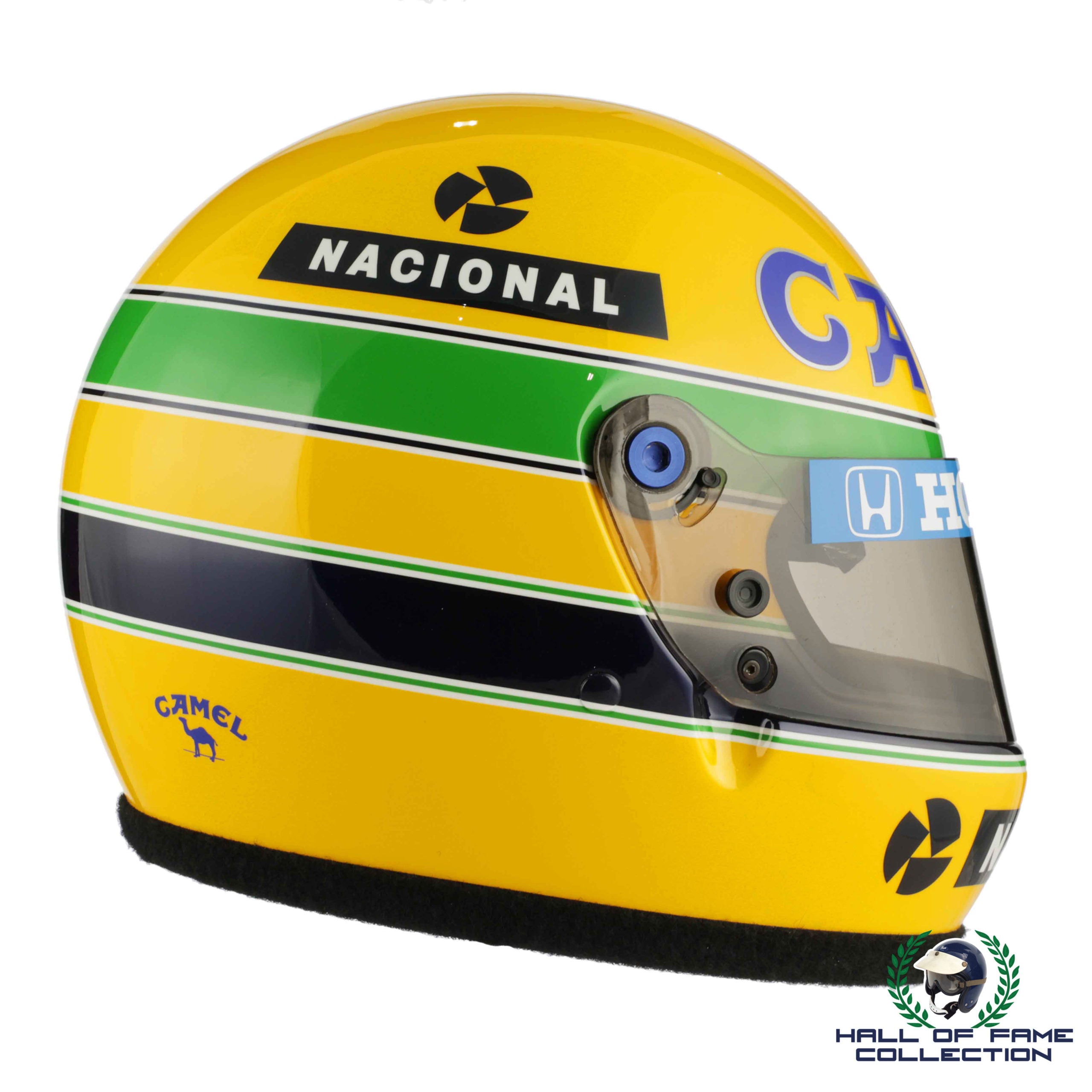 1987 Ayrton Senna Original Bell XFM1 Camel Team Lotus Replica F1 Helmet