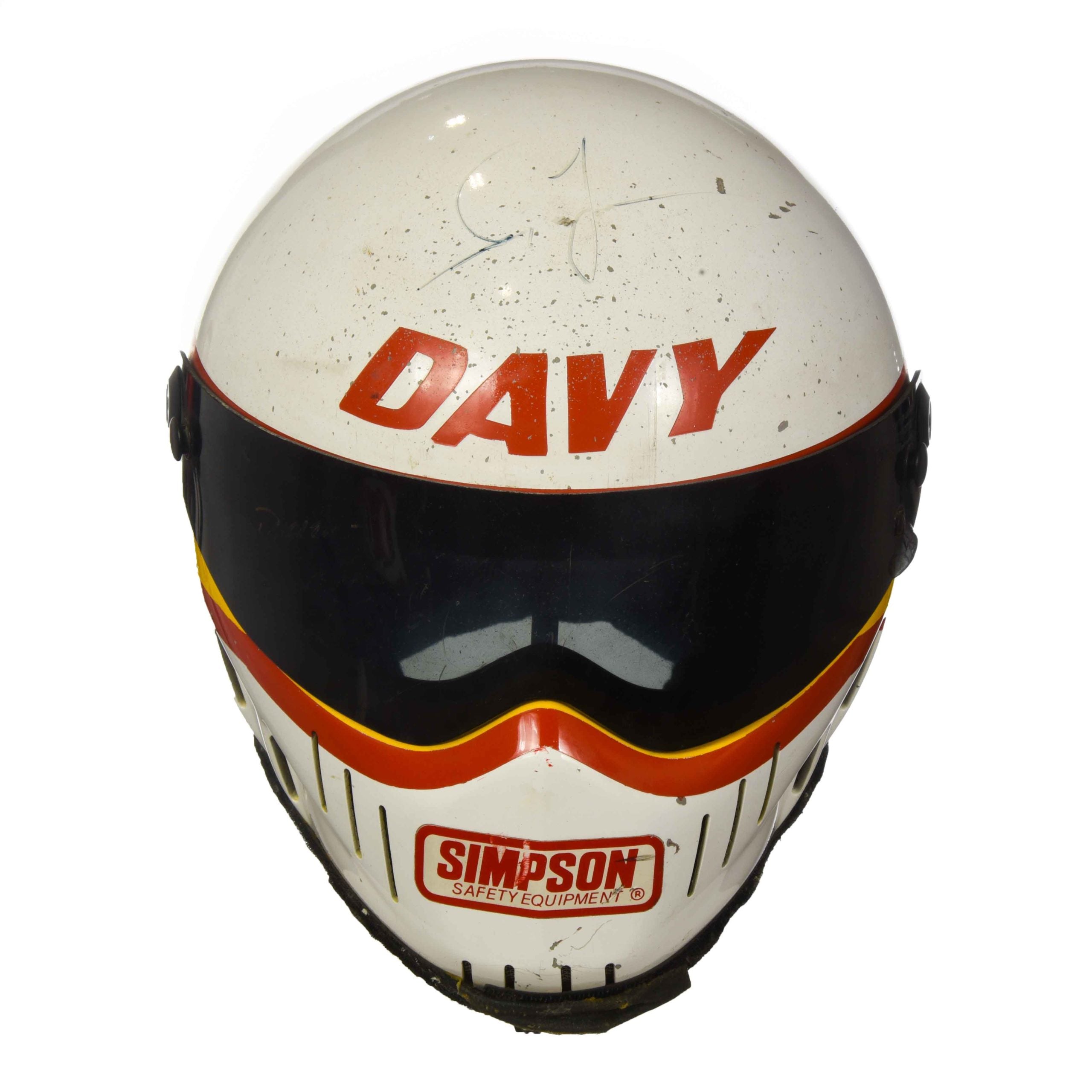 1987 Davy Jones Signed Race Used Simpson Indy 500 Helmet