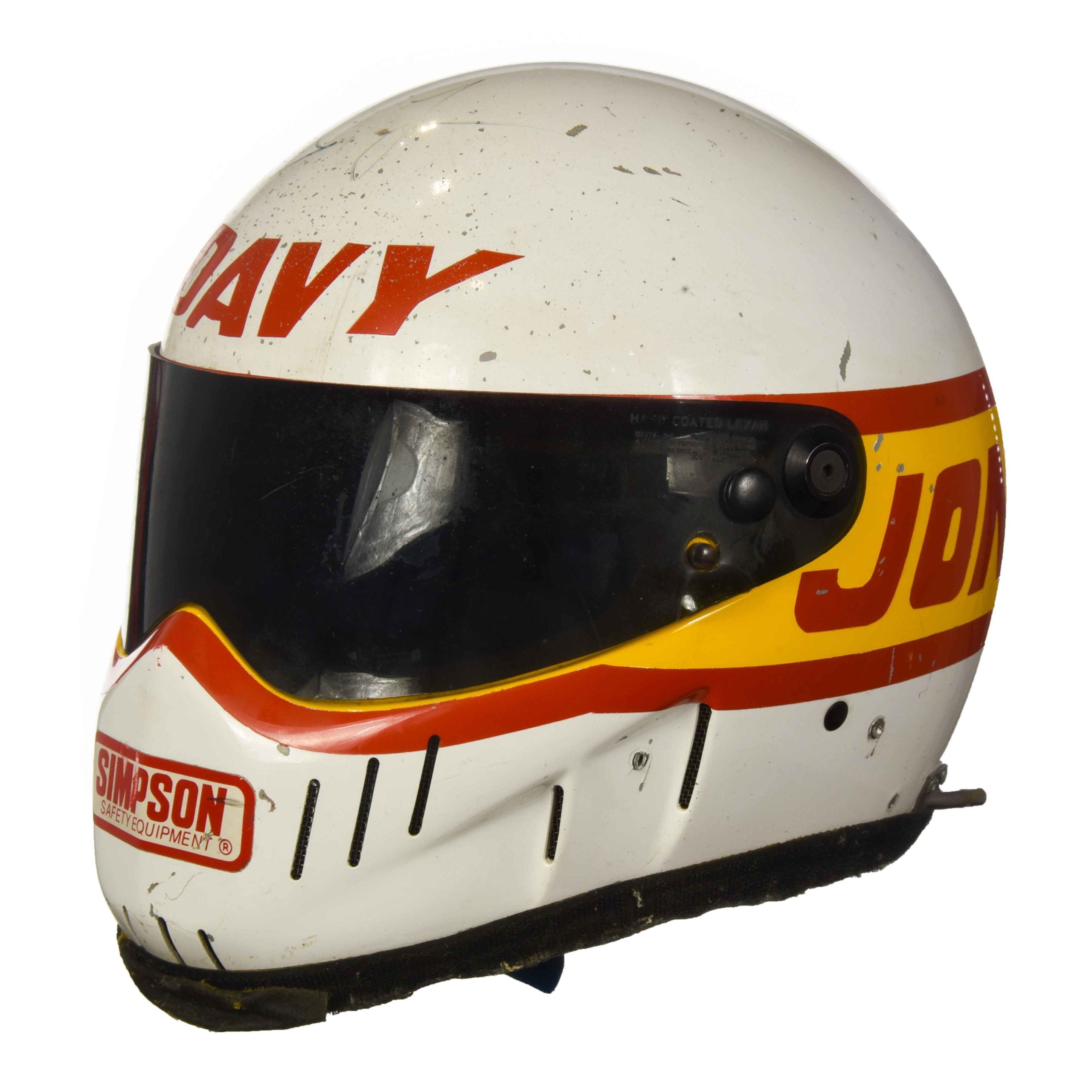 1987 Davy Jones Signed Race Used Simpson Indy 500 Helmet