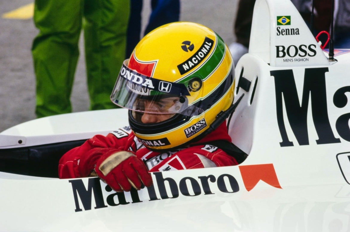 1988 Ayrton Senna Honda Marlboro McLaren Bell XFM-1 Replica F1 Helmet