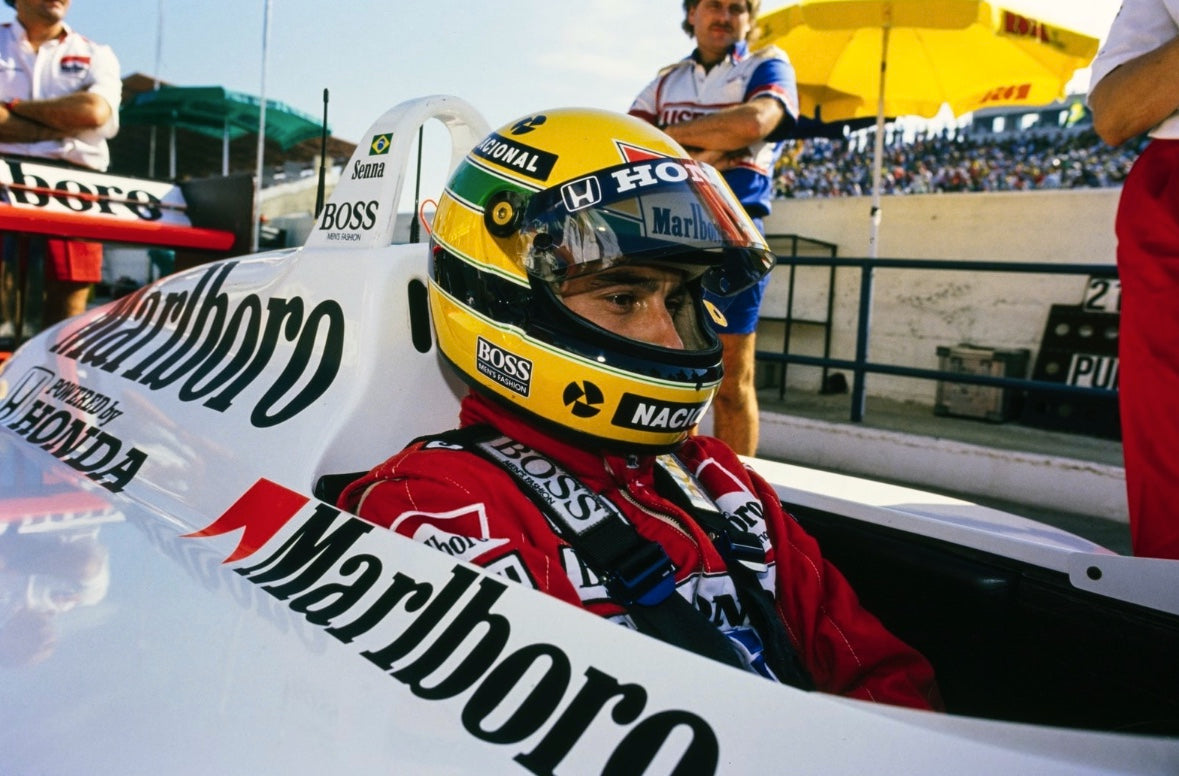 1988 Ayrton Senna Honda Marlboro McLaren Bell XFM-1 Replica F1 Helmet