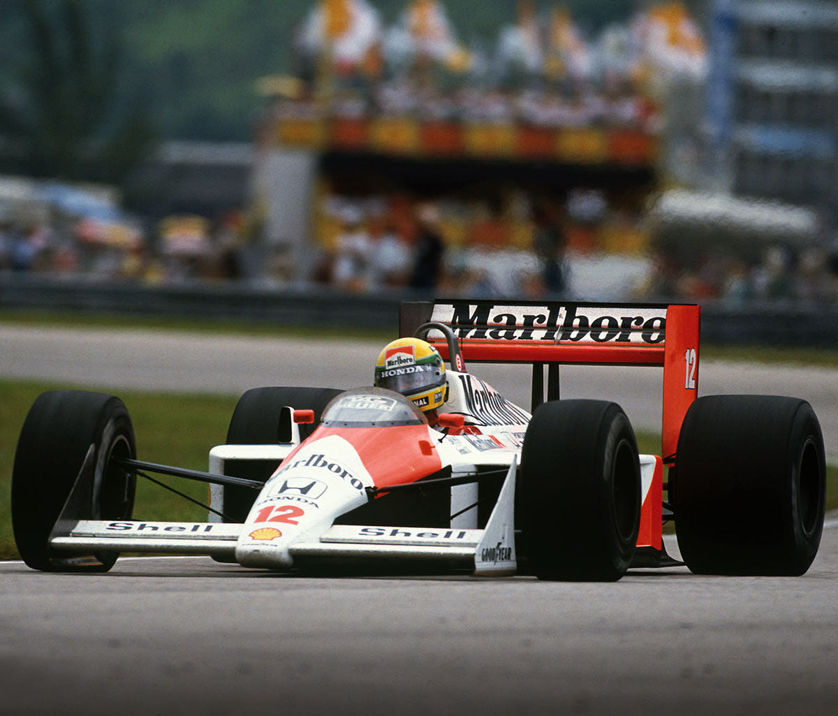 1988 Ayrton Senna Honda Marlboro McLaren Bell XFM-1 Replica F1 Helmet