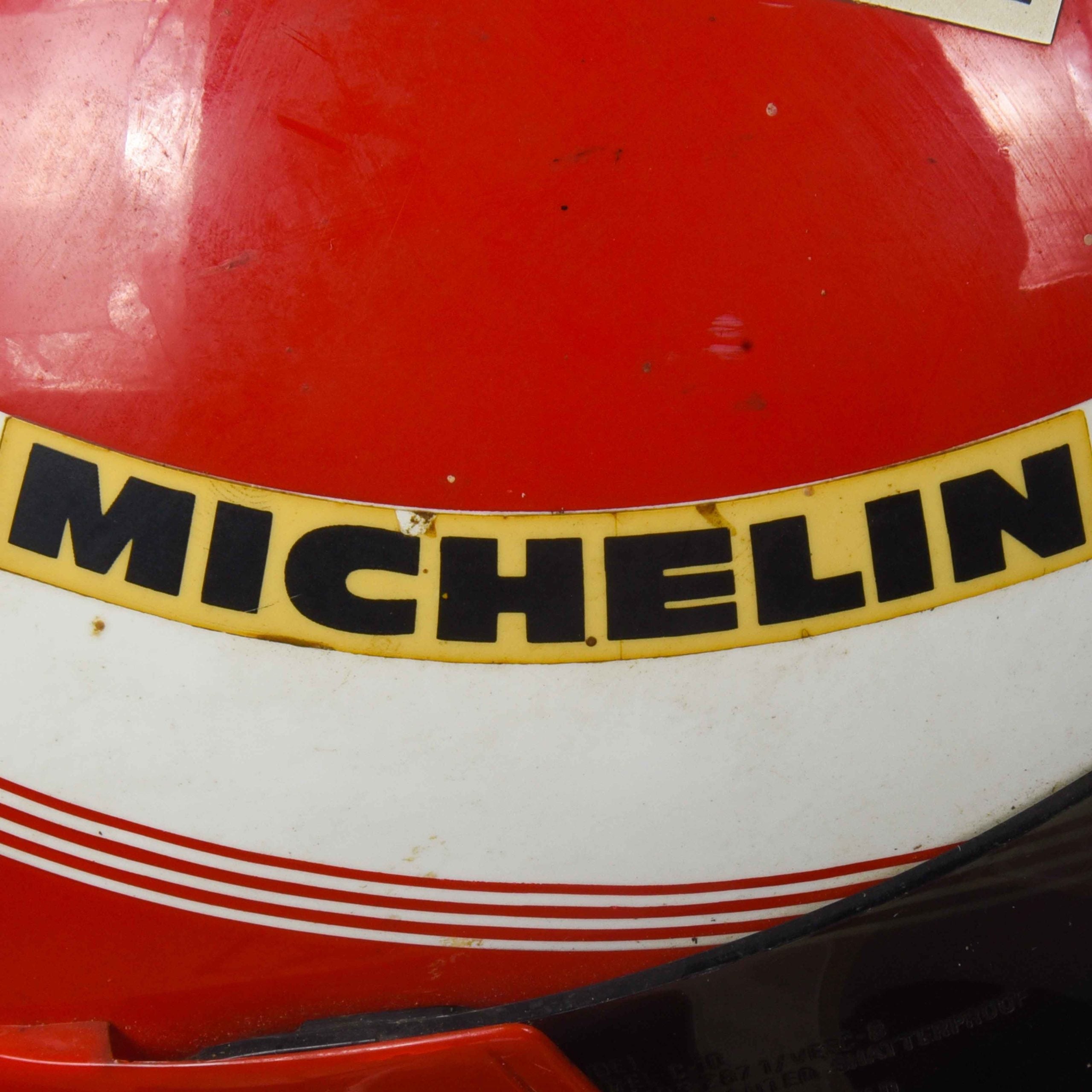 1988 Eddie Lawson Signed Race Used Marlboro Agostini Yamaha Shoei 500cc Helmet