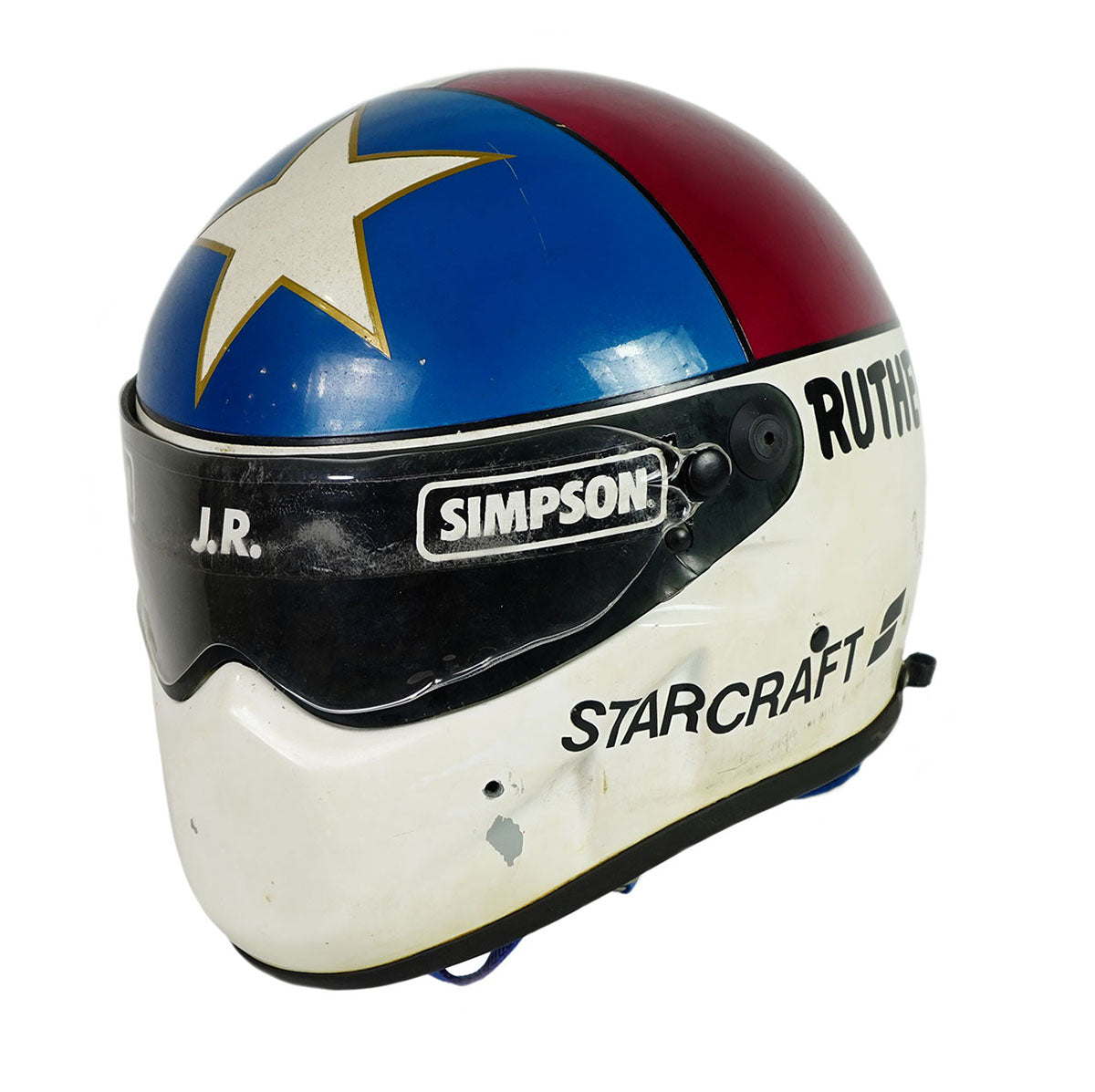 1988 Johnny Rutherford Signed Race Used Indianapolis 500 & Michigan 500 Helmet