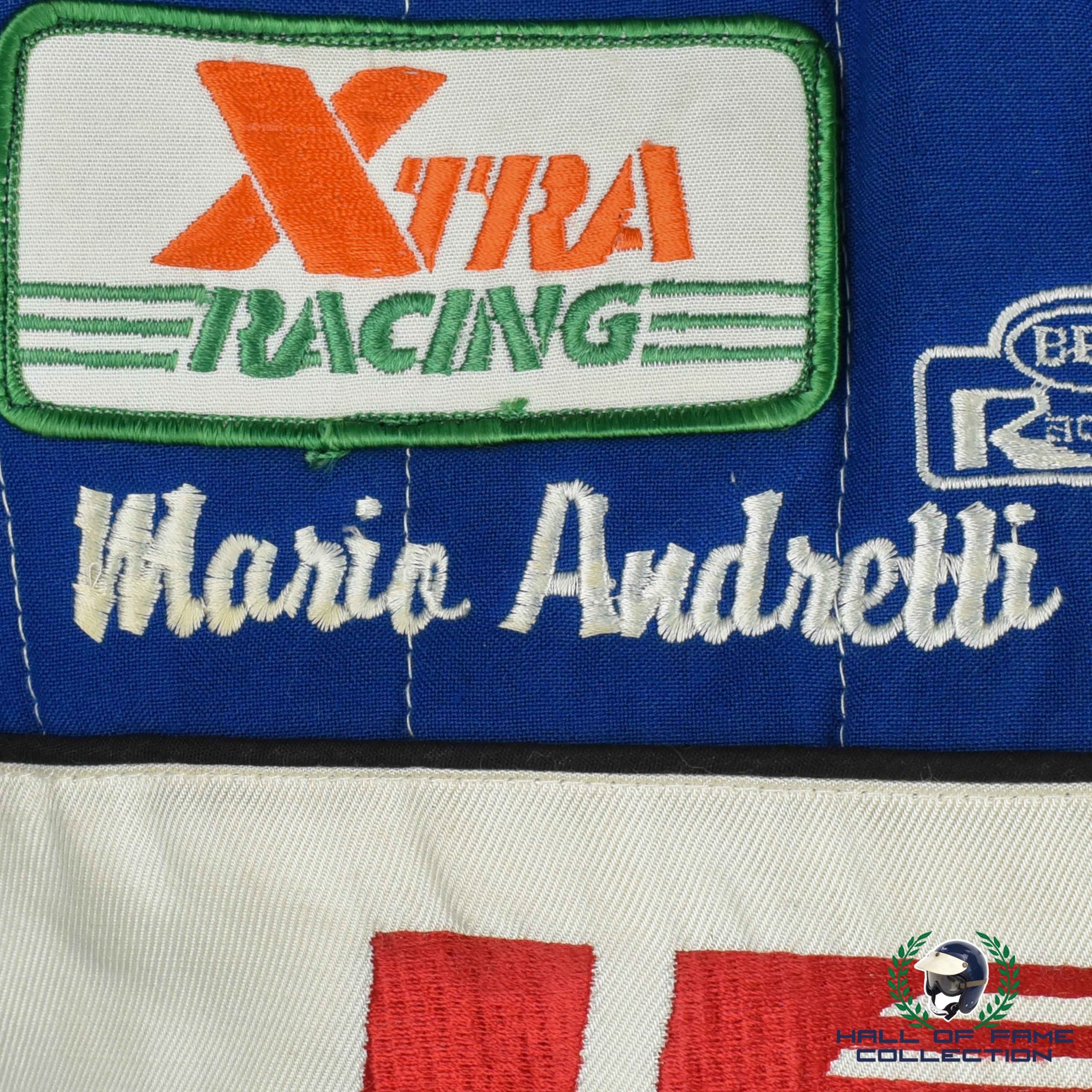 1988 Mario Andretti Signed Race Used Porsche 962 Bell IMSA Suit