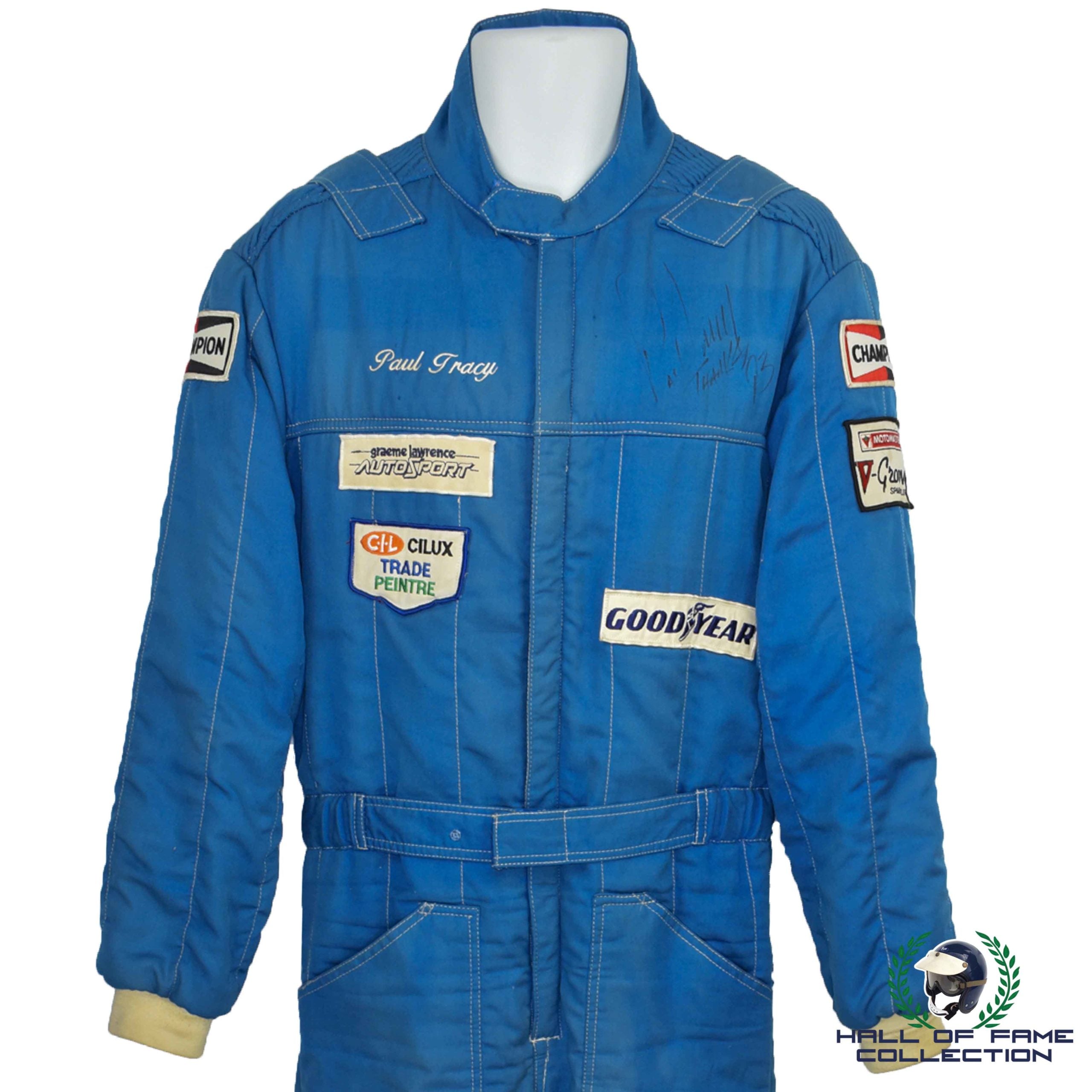 1988 Paul Tracy Signed Race Worn Formula Pacific NZ Suit