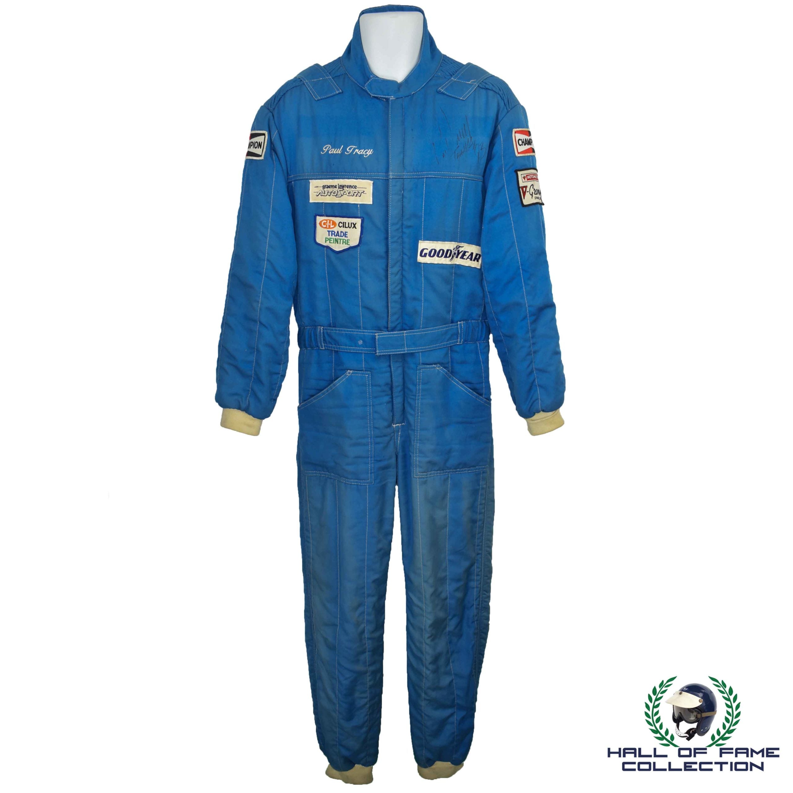 1988 Paul Tracy Signed Race Worn Formula Pacific NZ Suit