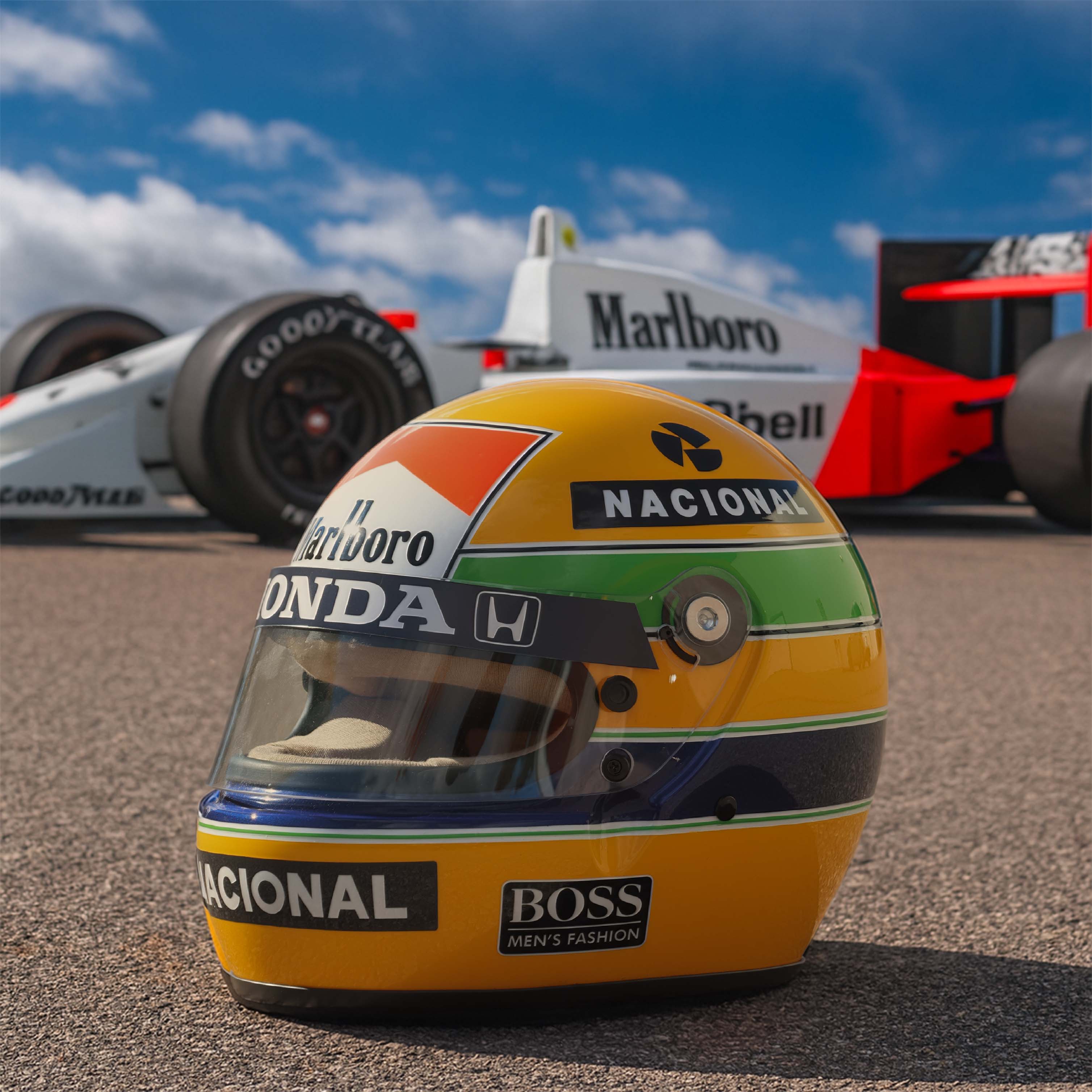1988 Ayrton Senna Honda Marlboro McLaren Replica F1 Helmet