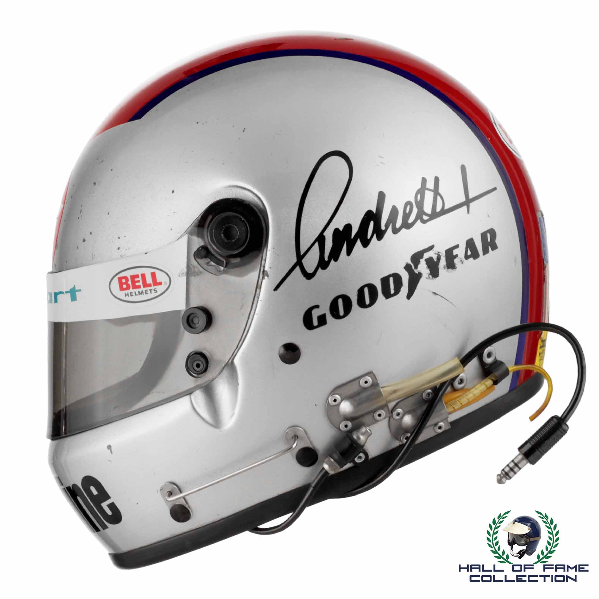 bell auto racing helmets canada ITEM OF THE WEEK 1989 Mario Andretti Race Used Newman Haas Racing Bell