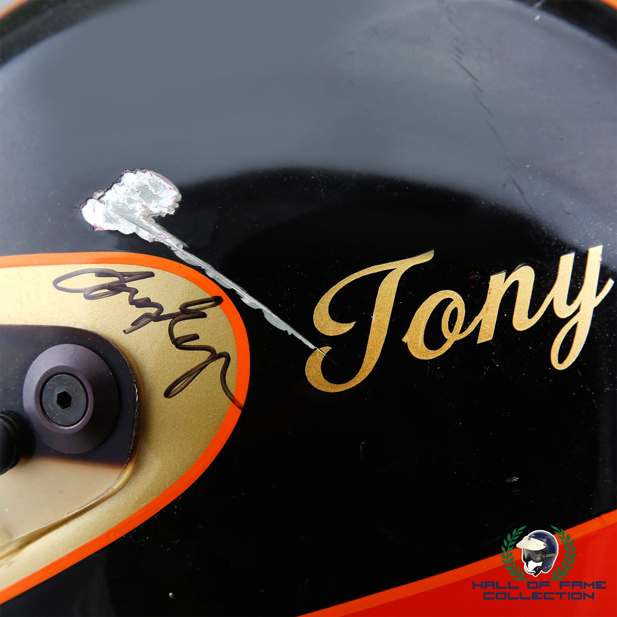 1989 Tony George Signed AJ Foyt Racing America Racing Series Helmet