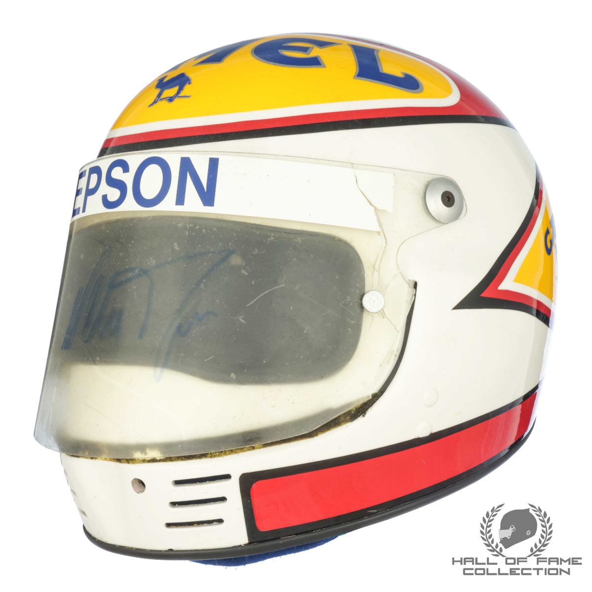 1989 Nelson Piquet Signed Camel Team Lotus F1 Helmet