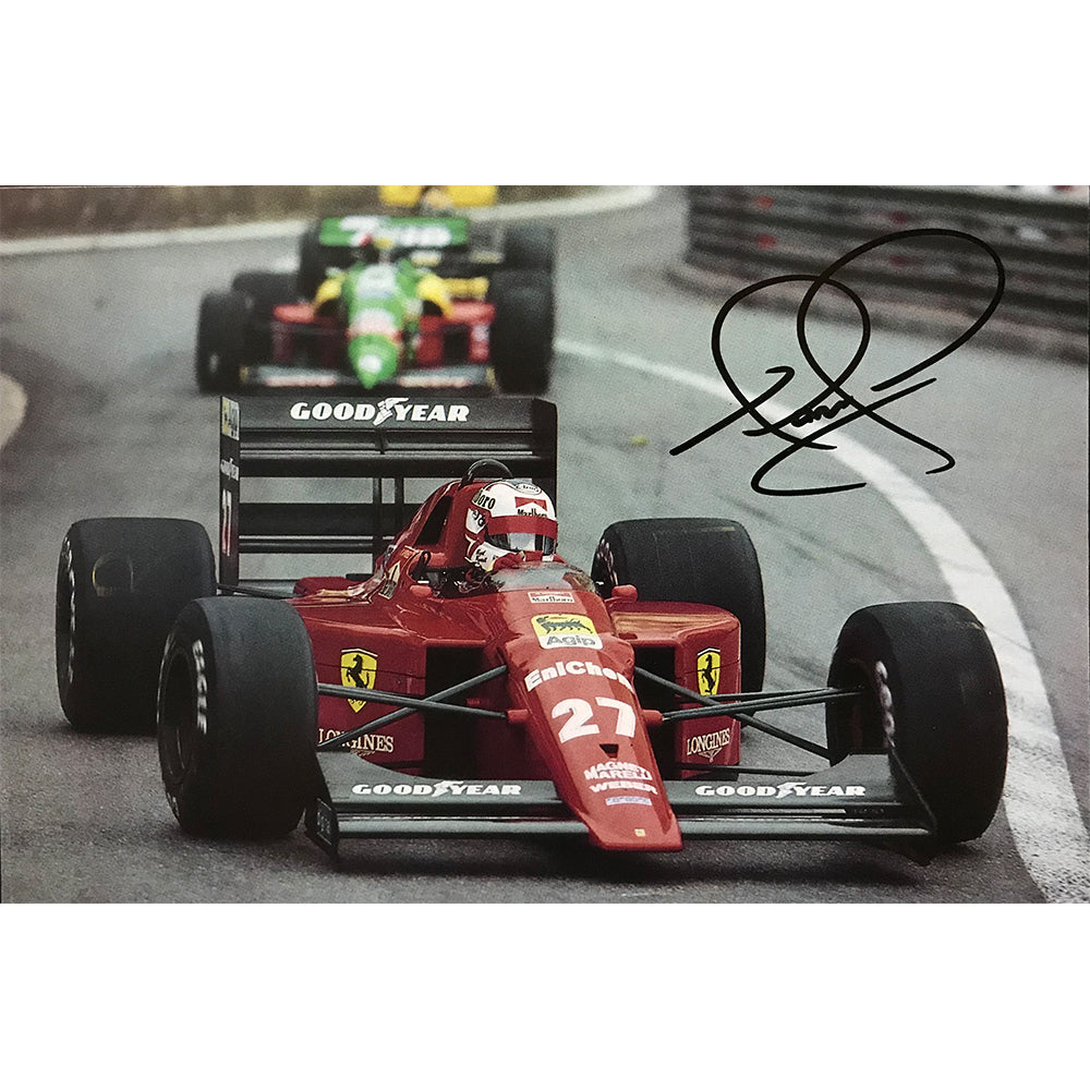 1989 Nigel Mansell Signed Scuderia Ferrari 8 x 5 F1 Image